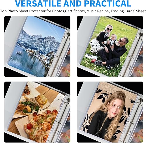 Miniatura 2 de Protectores de hojas de 500 páginas, protector de página de 8.5 x 11 pulgadas, material grueso mejorado, para carpeta de 3 anillas, protector de