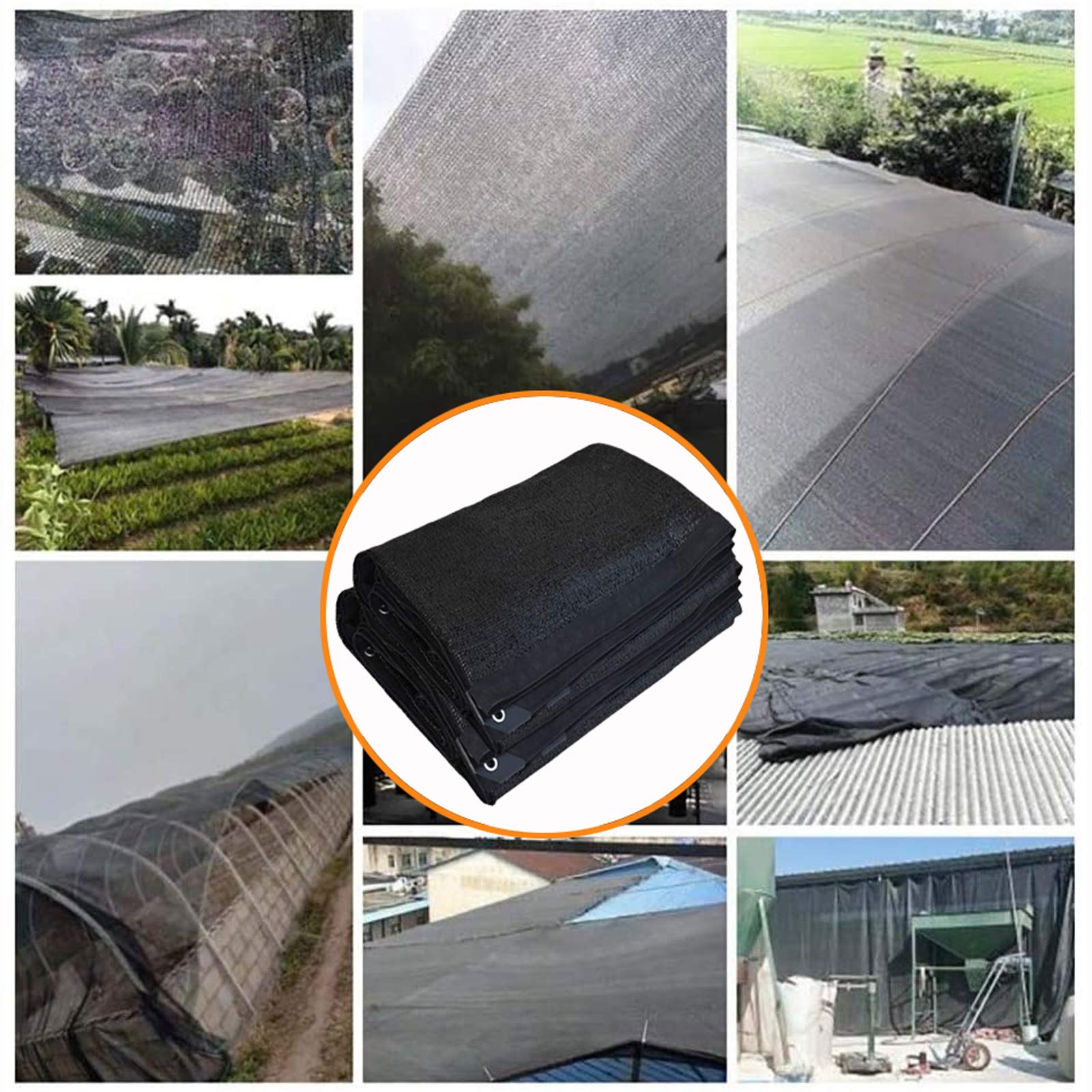 Sunblock - Panno a rete per piante, 7 x 10 m, protezione UV, per serra, patio, giardino e aiuole, con occhielli per una facile installazione