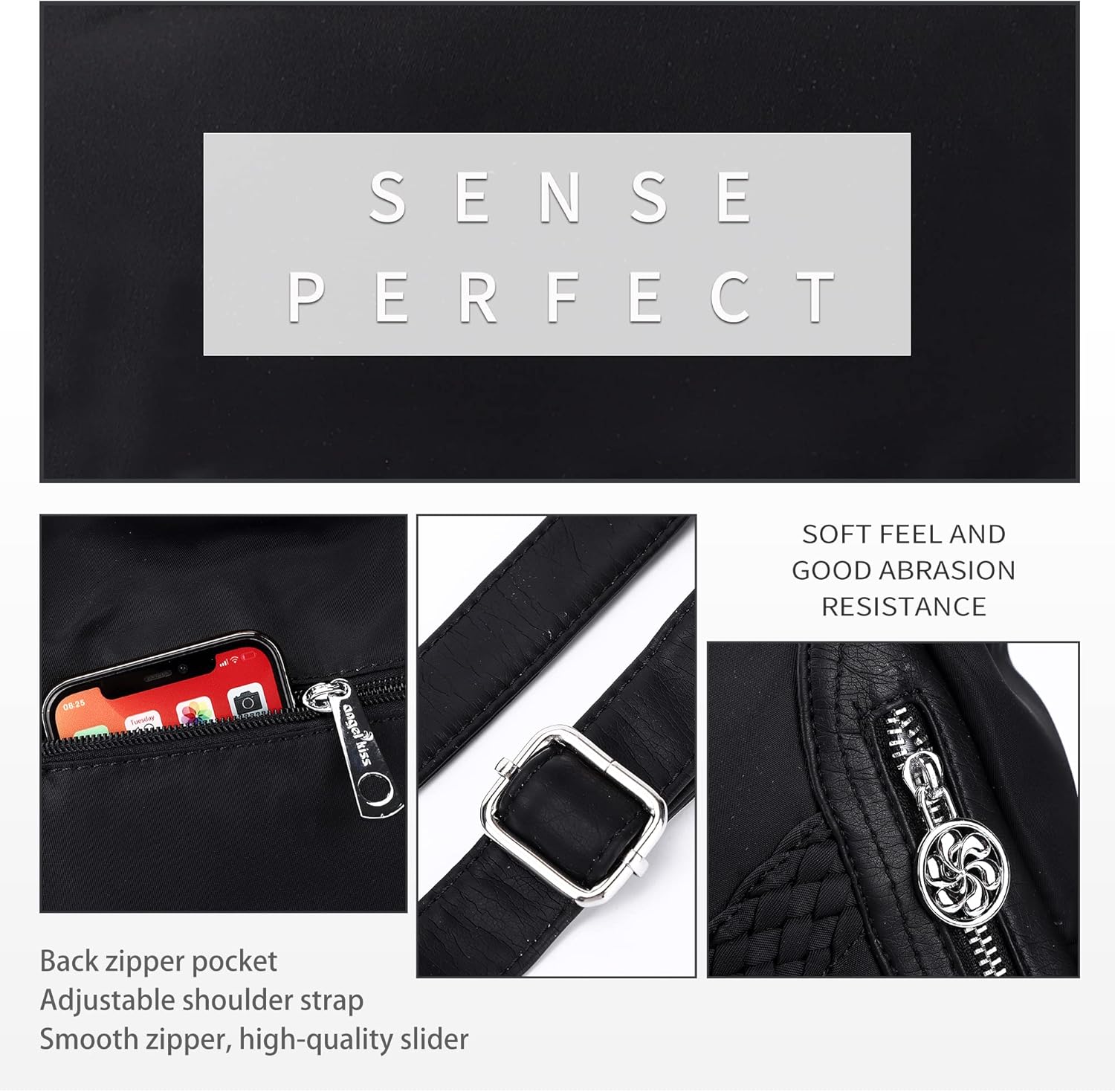 Purses and Handbags Women Fashion Tote Bag Shoulder Bags Top Handle Satchel Purses Washed Synthetic Leather Handbag - Image 5