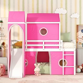 ピンクハウス Amazon.com: Harper & Bright Designs Full Over Full Bunk Bed