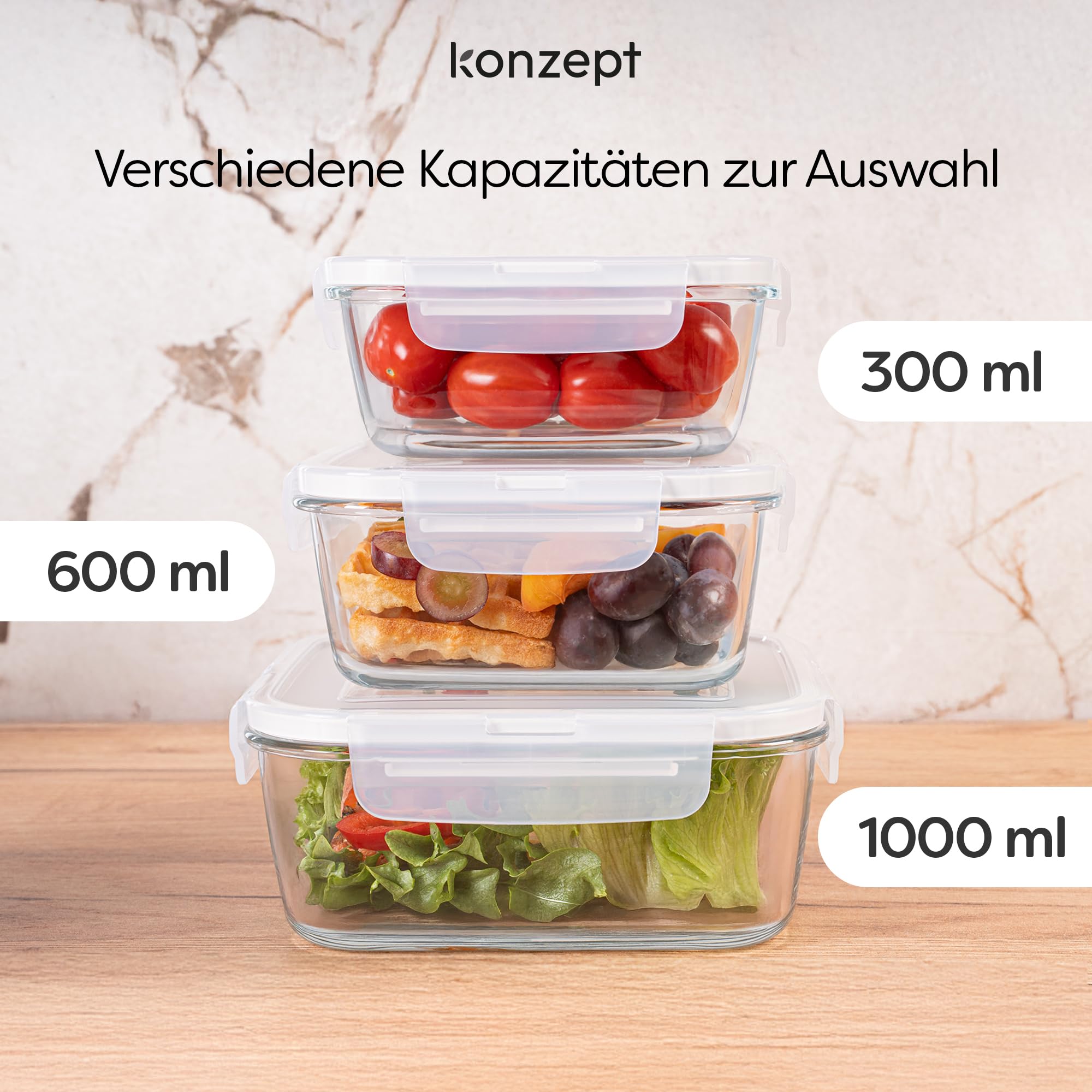 Set 3 Contenitori In Vetro Nordic Schiller – 1150/720/375 Cc – Coperchi Ermetici – Freezer E Microonde