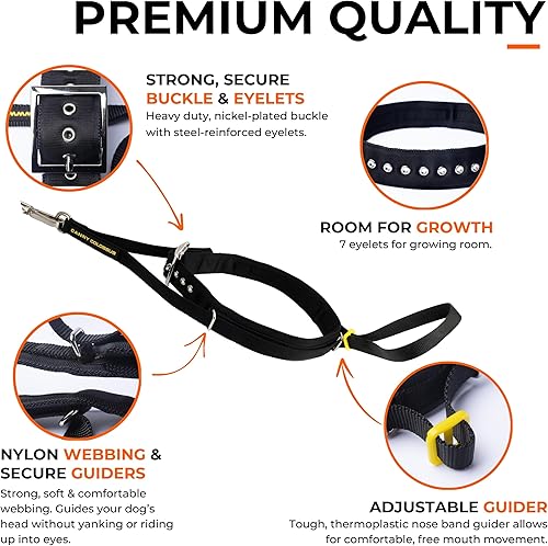 Miniatura 4 de Canny Colossus - Collar acolchado para la cabeza de perro, arnés de entrenamiento para perros de razas grandes, fácil de ajustar para dejar de tirar