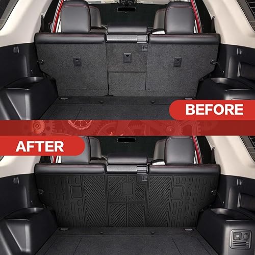 Miniatura 9 de Tapete de respaldo para todo tipo de clima, fundas de asiento para Toyota 4Runner (compatible con cubierta de carga deslizante, no compatible con