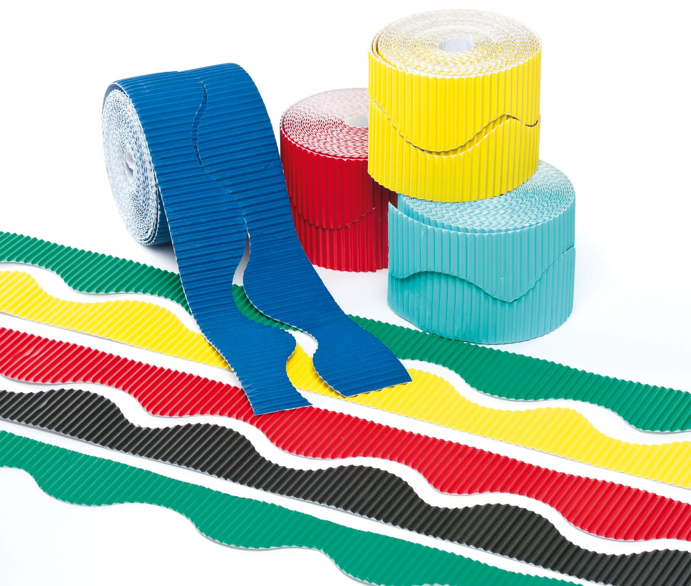 Baker Ross EK544 - Cenefas corrugadas para decoración de aulas Escolares y tablones de anuncios (Paquete de 6)