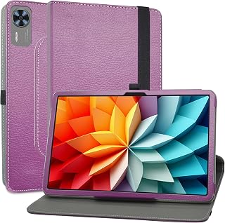 MAMA MOUTH Kompatibel mit DOOGEE T36 hülle,360° Drehbarer Stand Cover Premium Schutzhülle Tasche Etui mit Ständerfunktion Case für DOOGEE T36 / Blackview Mega2 / OSCAL Pad 100 12 Zoll Tablet,Violett