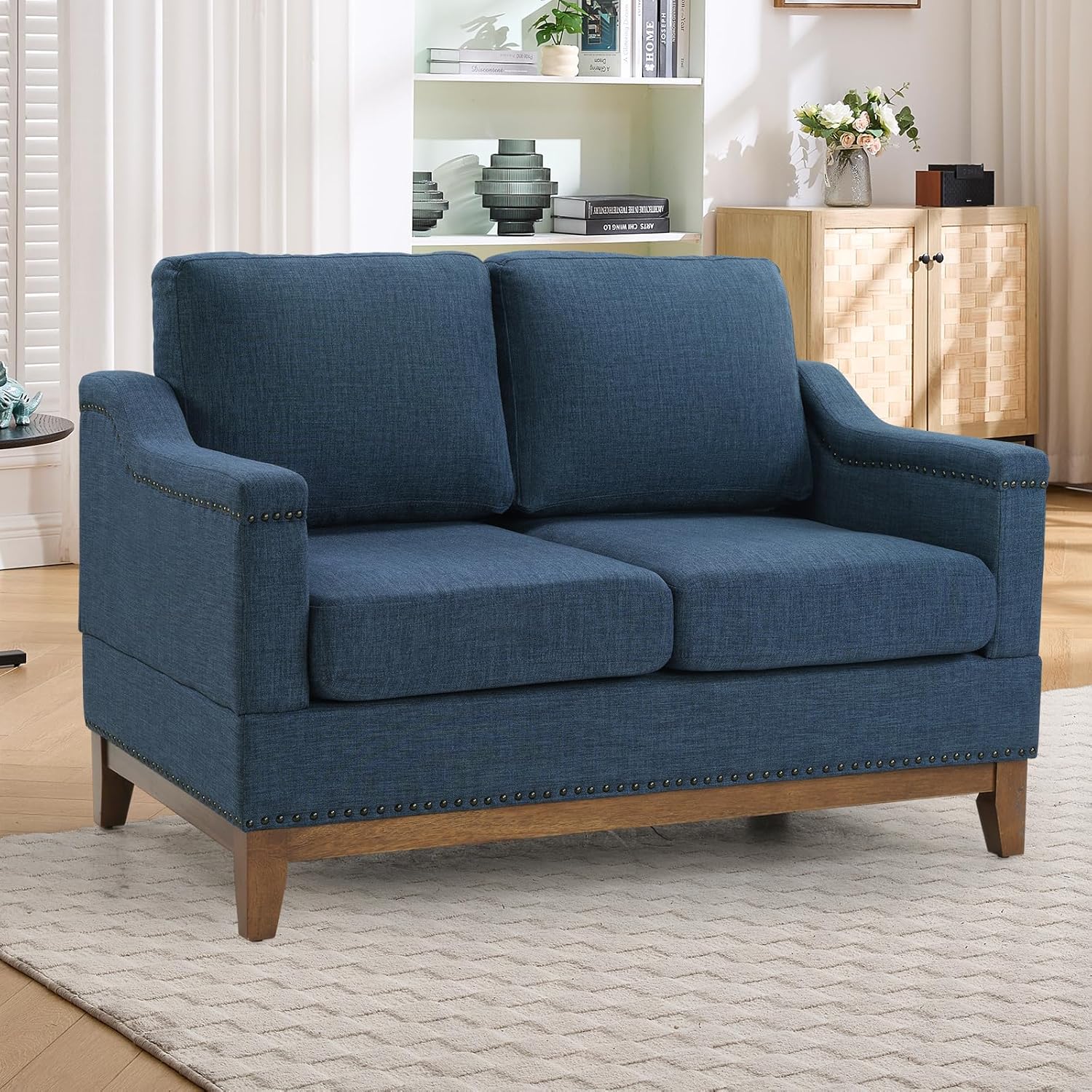 EBELLO Sectional Sofa Set, Mid Century Modern Couch, 2