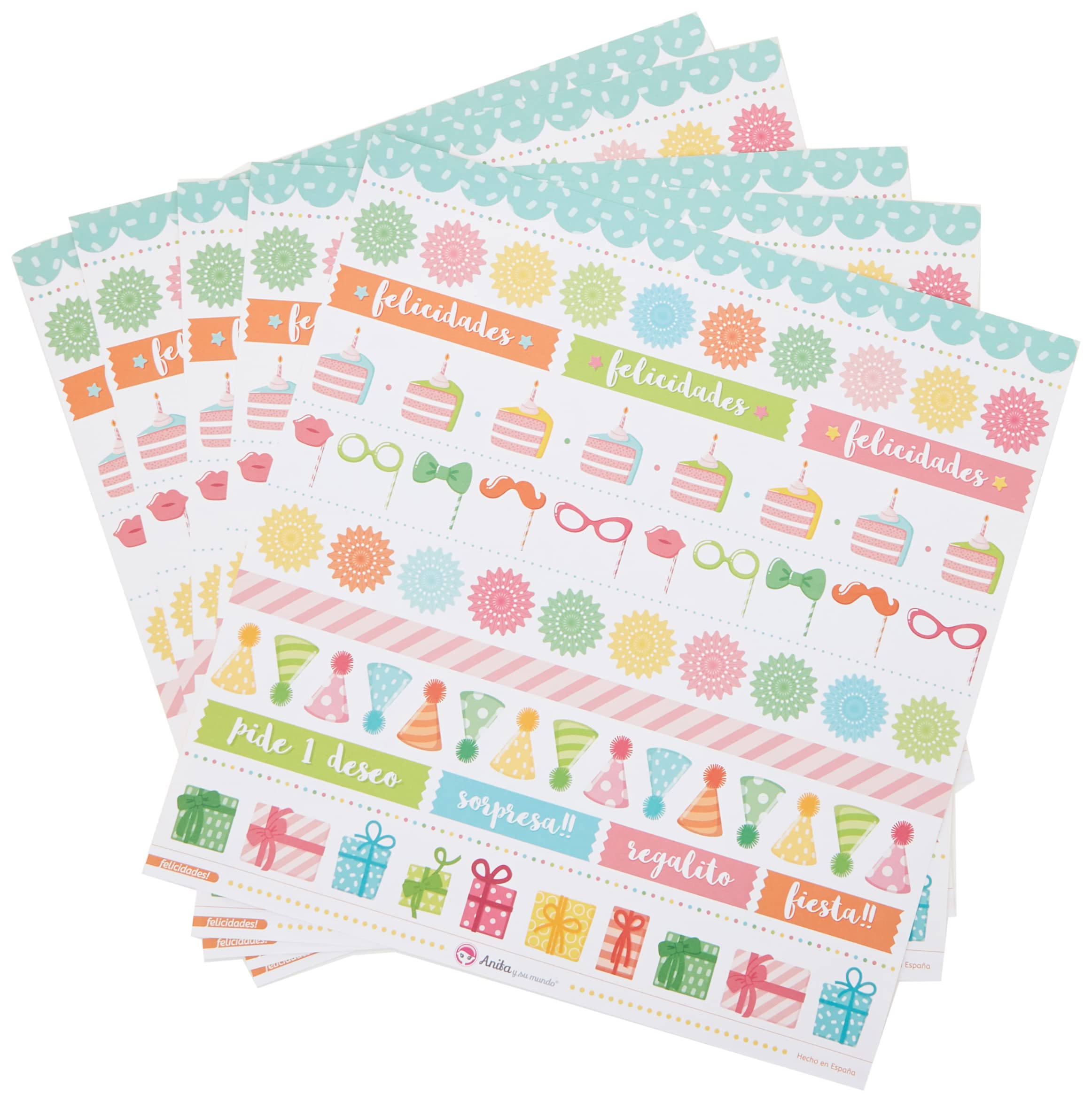 Anita and Su Mundo Collection Congratulations Scrapbooking Papers, Paper, Strips, 12" x 12"
