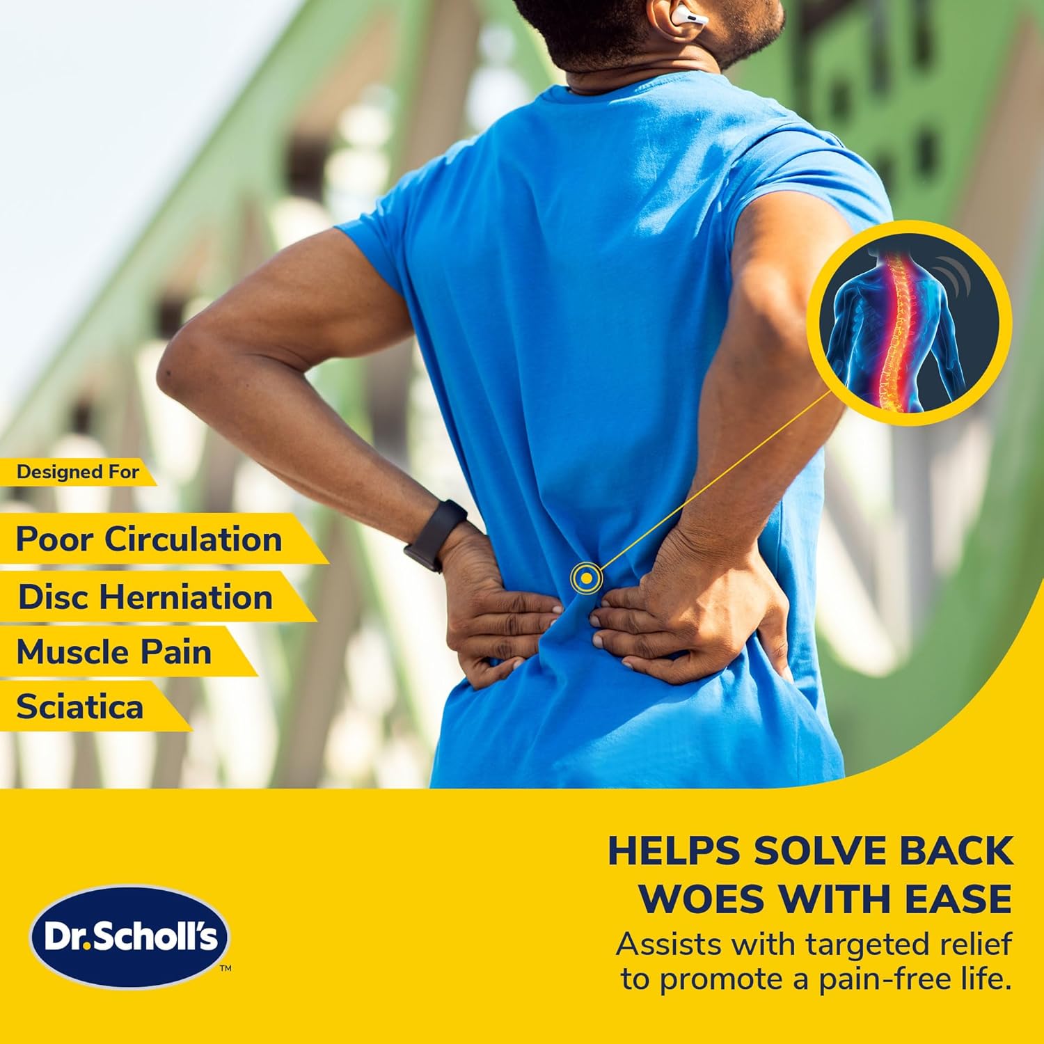 Dr. Scholl's Stretch and Recovery Back Massager W/Acupressure Points & Foam Base - Poor Circulation, Disc Herniation, Muscle Pain, Sciatica - Image 7