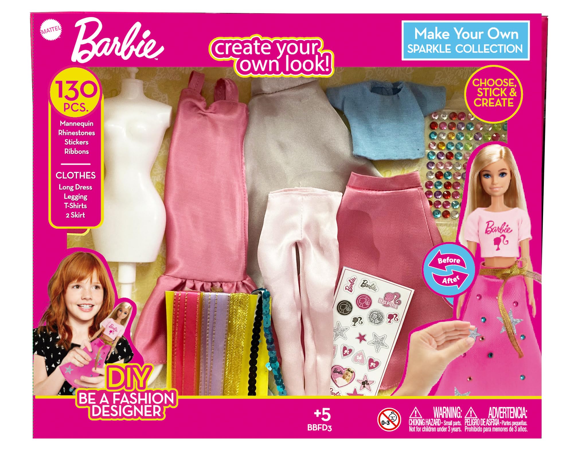 Barbie Dress-Up-Set 130 Teile - Sparkle Mode Designer-Set