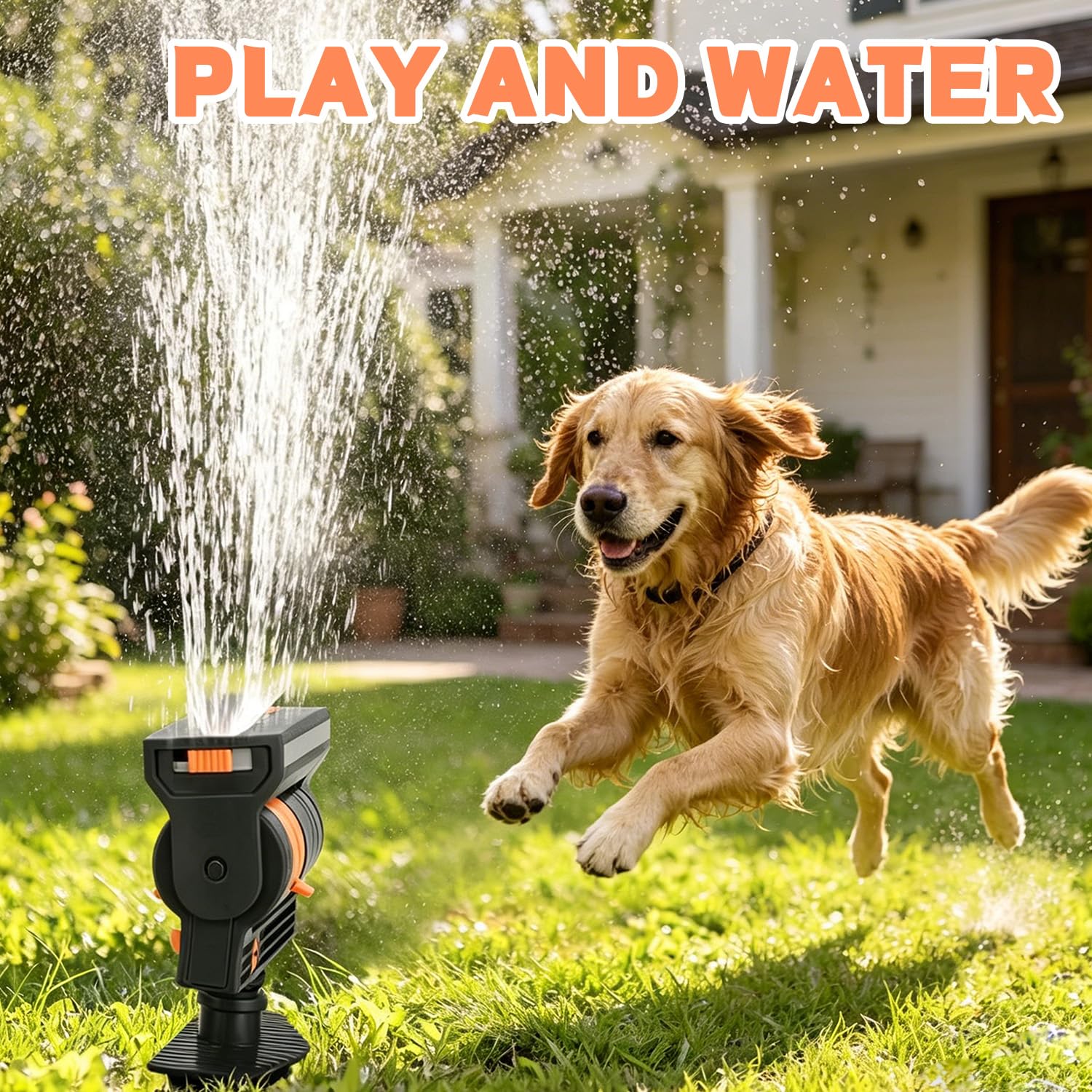 Viereckregner 16 Loch Rasensprenger für Kleine Flächen, 35 M² Rasensprenger Viereckregner Fächerspray Einstellbarer Wasserdurchfluss Rasensprinkler Rasenbewässerung & Sprinkleranlage für Garten Rase