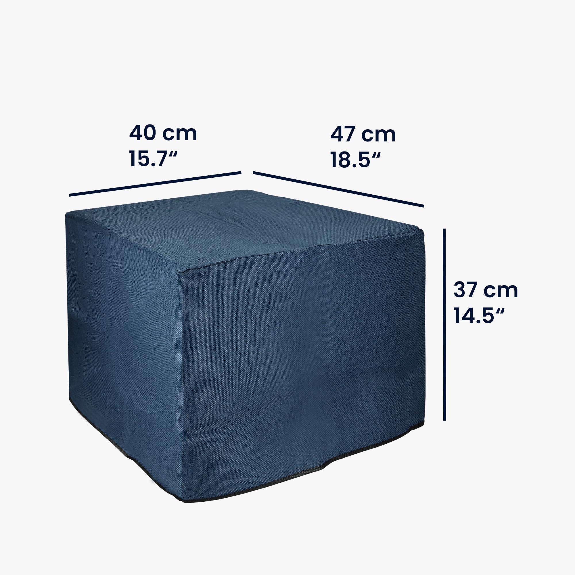 kwmobile Housse Imprimante Compatible avec Brother DCP-L3510CDW / L3710CW / L3730CDN / L3750CDW Housse - Housse de Protection pour Imprimante en Lin - bleu-gris