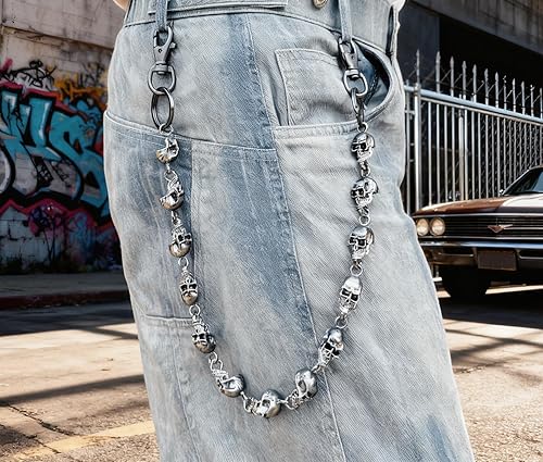 Miniatura 80 de Cadenas punk unisex para pantalones, cadenas de cinturón de alta resistencia, pantalones de hip hop, cadena de jeans con cierres de langosta