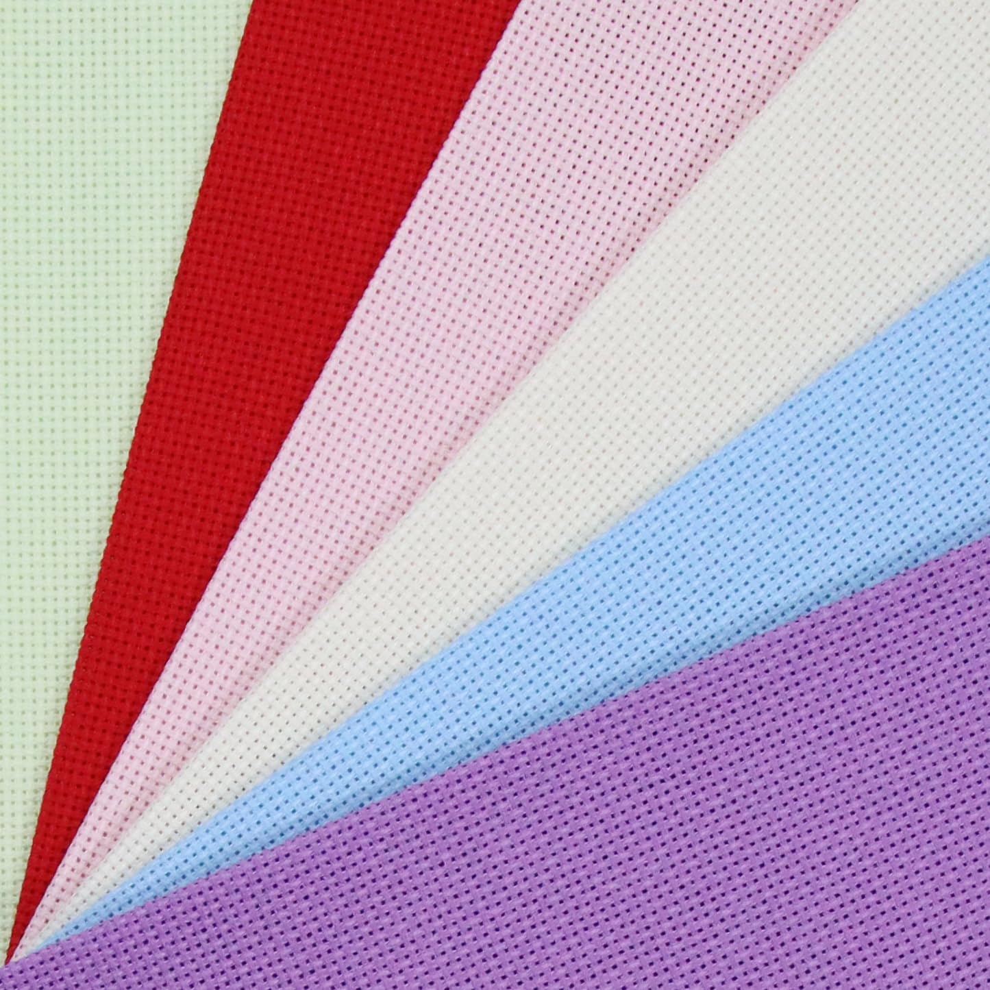 KCS 6 pc of 12" x 18" (30cmx45cm) 18 Count Cotton Aida Cloth Cross Stitch Fabric (18CT-E)