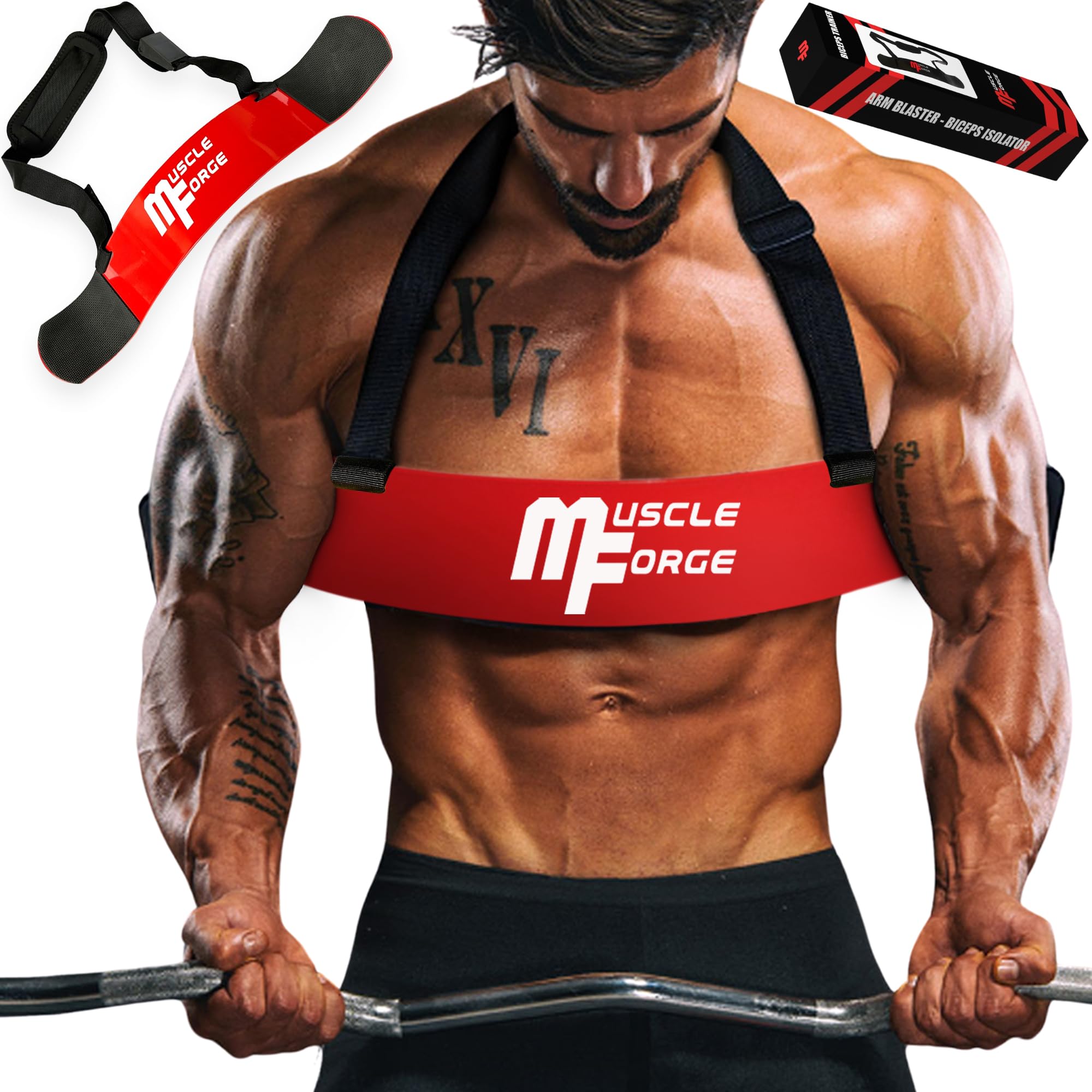 Bizeps-Trainer Arm Blaster, Bizeps Isolator für eine optimale Isolierung der Bizeps und Armmuskeln, Bizeps Blaster für Bodybuilding & Kraftsport