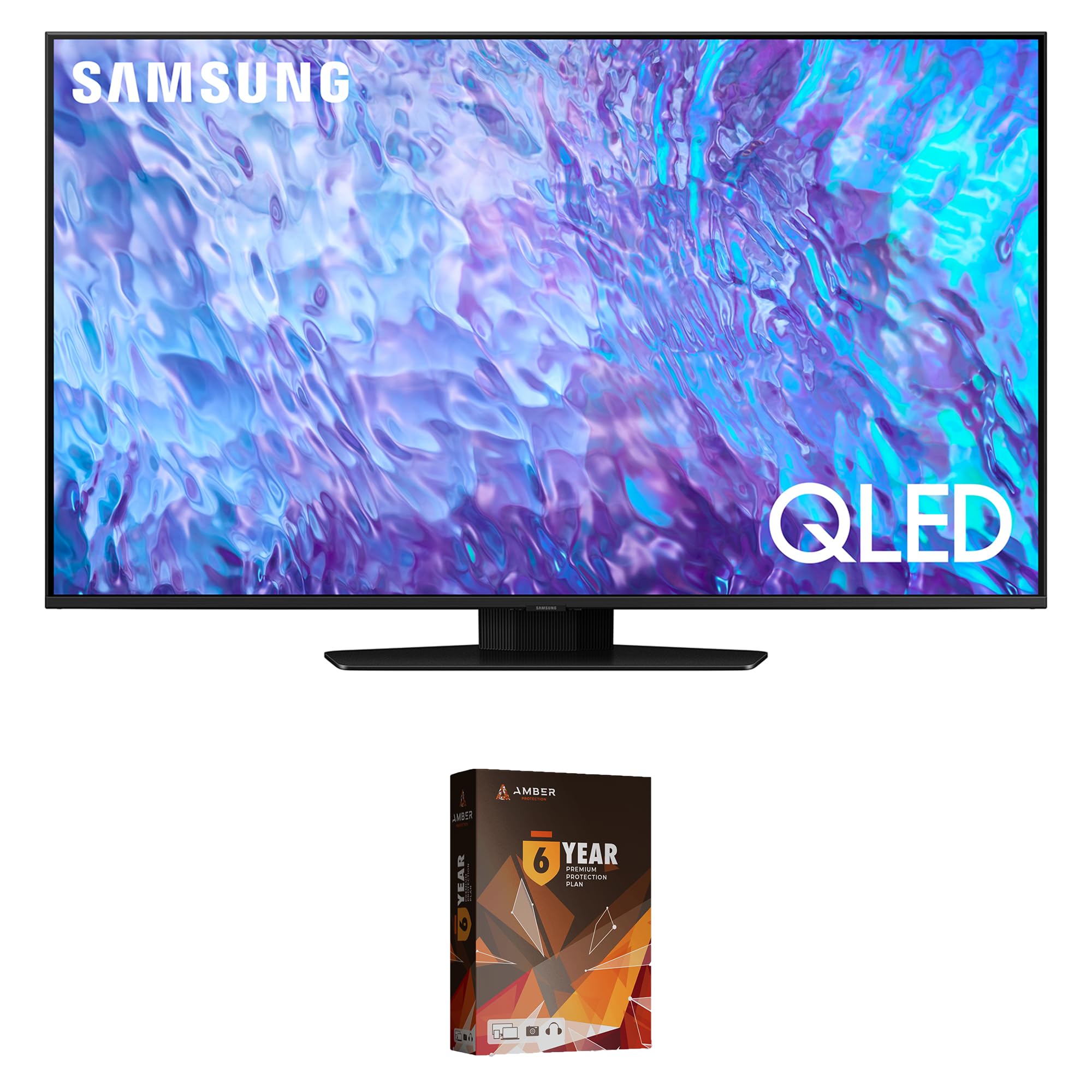 SAMSUNG QN75Q80CAFXZA 75 Inch 4K QLED Direct Full Array with Dolby Smart TV and 6 Year Amber Protection Plan (2023)