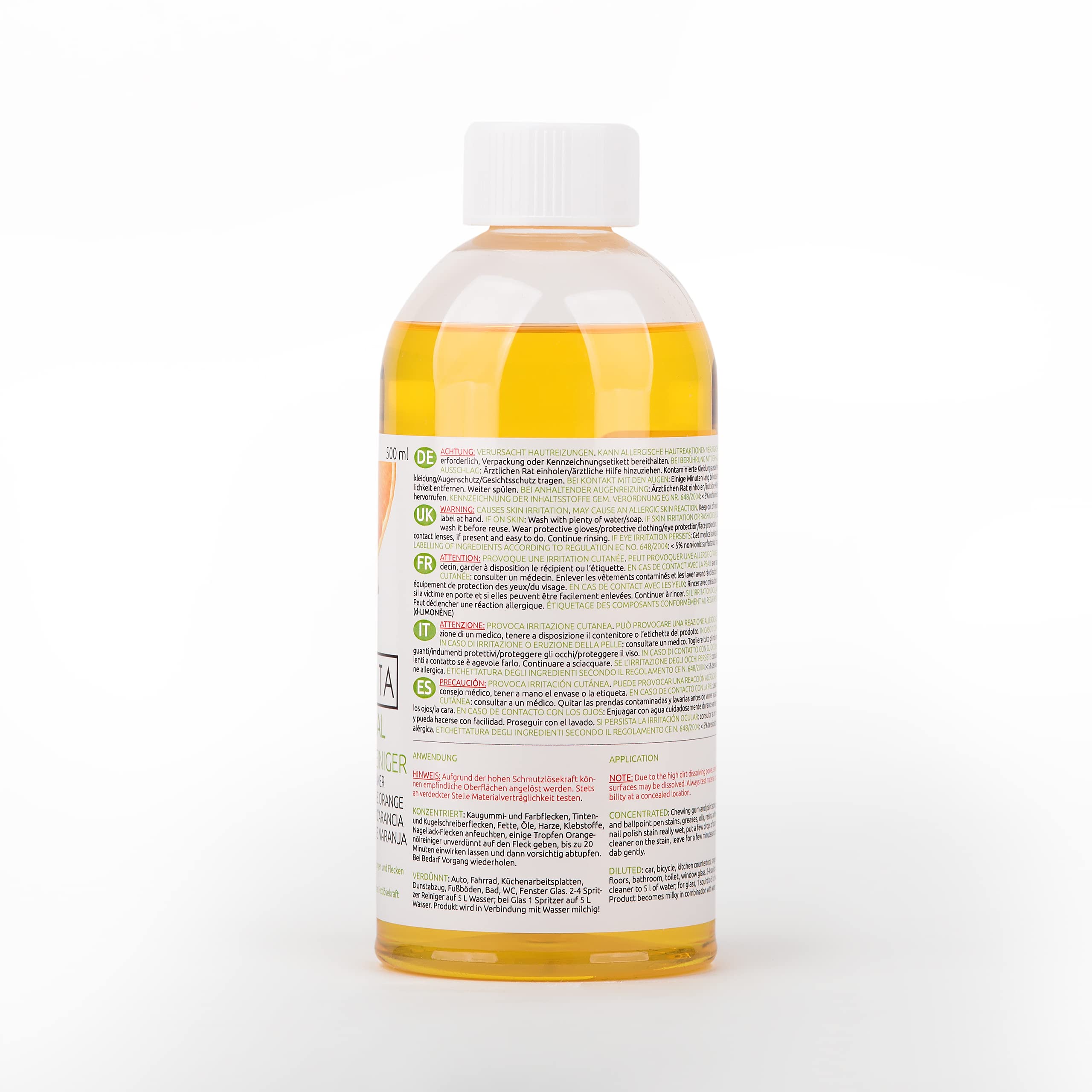 PURIVITA - Concentrato di Detergente all'Olio di Arancia 500 ml - Detergente Universale - Vegan - Con un piacevole profumo di freschezza (Confezione da 2)