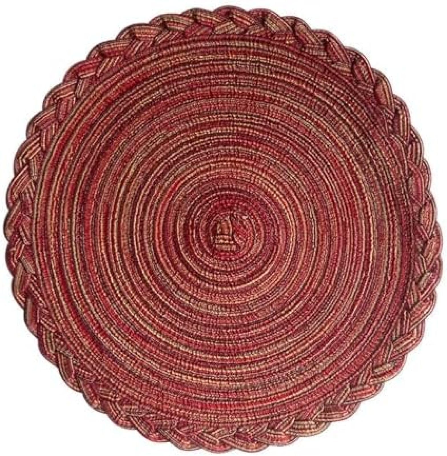 Set de table rond tressé pour vos dîners de Noël et repas de fête