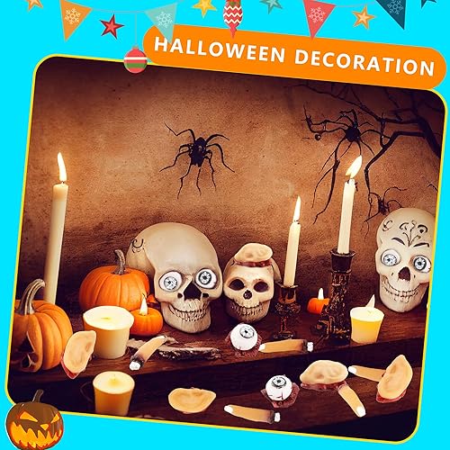 Miniatura 3 de Cotiny 15 piezas de accesorios sangrientos de Halloween falsos globos oculares con orejas de dedo dividido para Halloween, accesorios de broma de