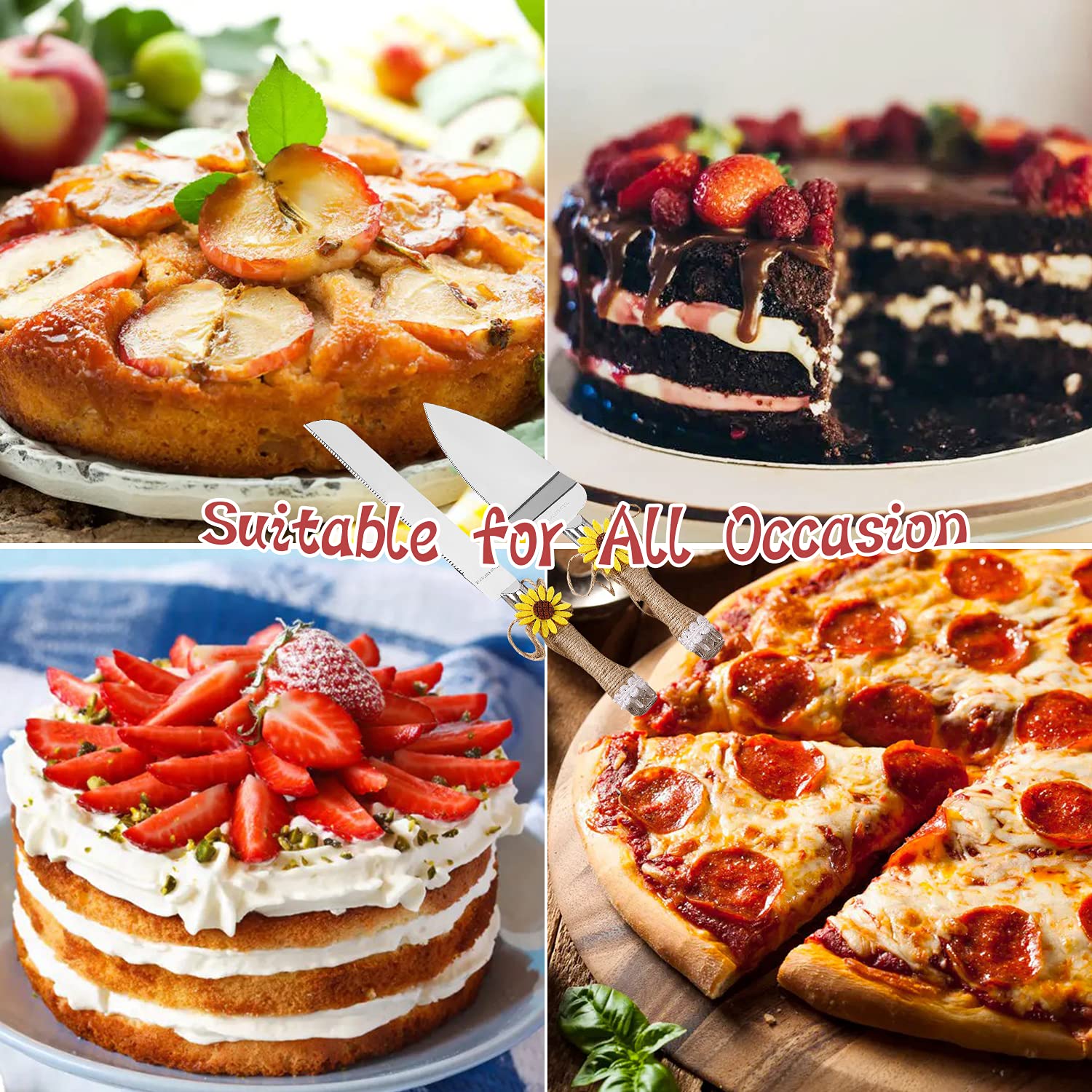 Amazon | XSHEEP プロ仕様 ウェディングケーキナイフ&サーバーセット