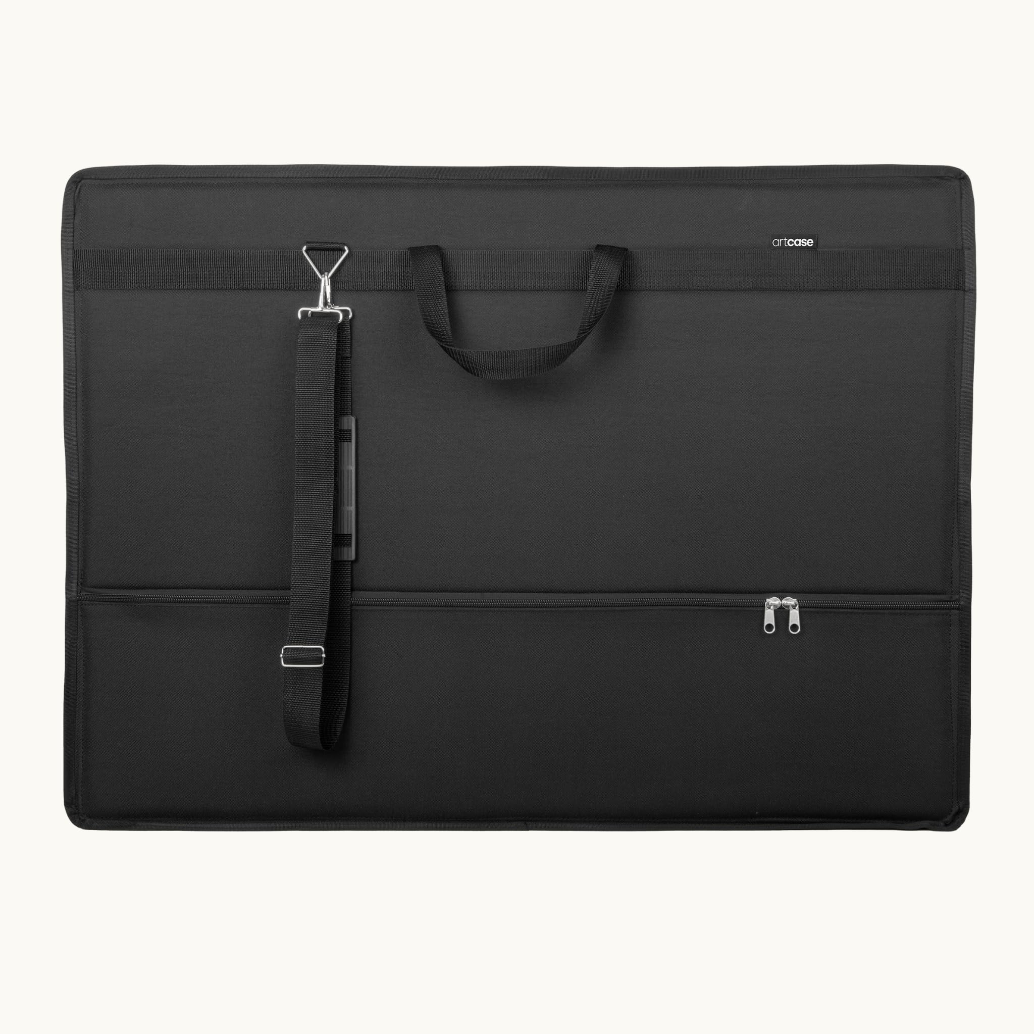 Artcase Max DIN A1 - Artist Portfolio Case, Hard-Cover Drawing Folder A1, Large Format Document Transport Bag 90 x 68 x 8 cm, storage professional artist bag, waterproof durable polyester (Black)