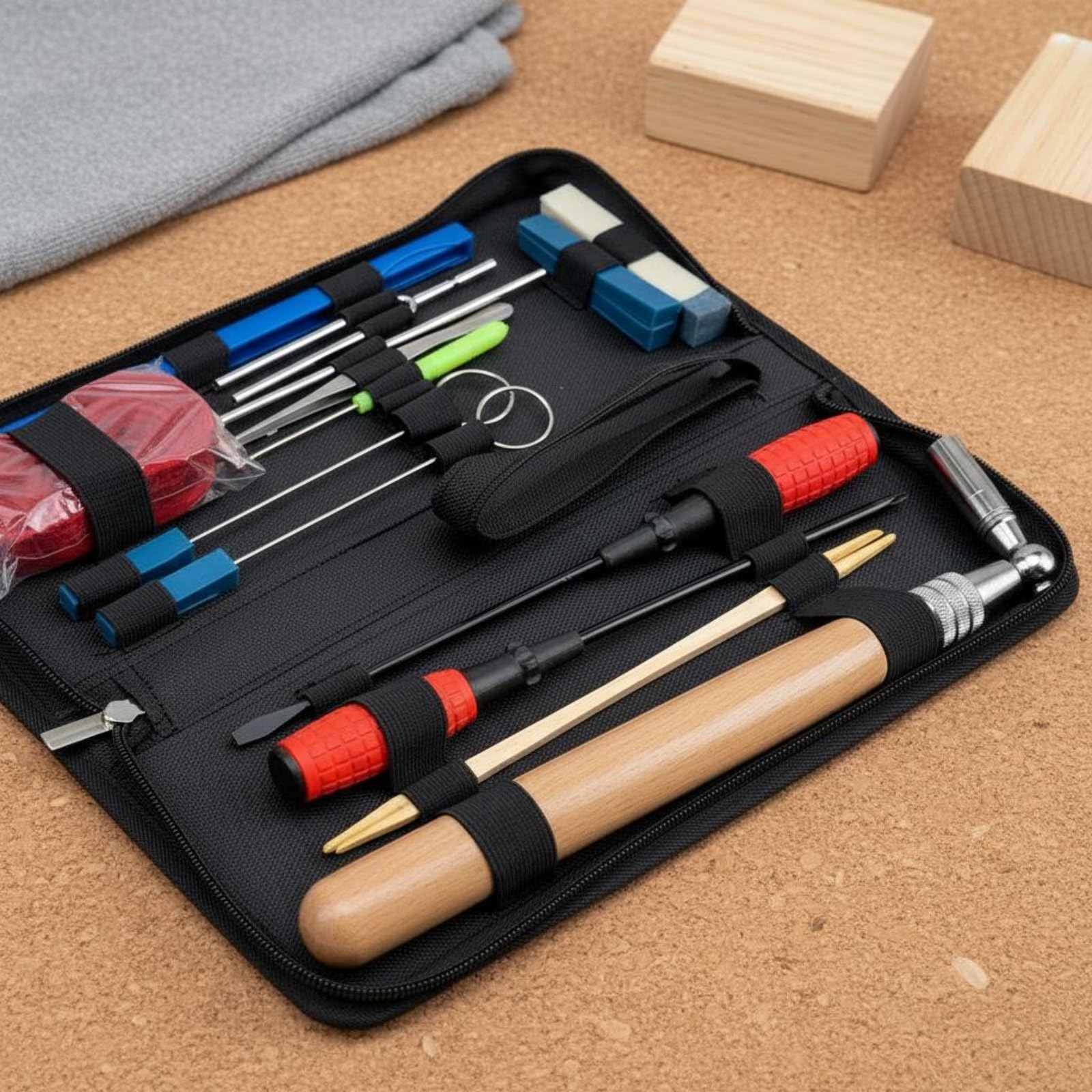 16 Einheiten Piano professionell Klavierstimmwerkzeug Set robuste Klavierstimmhammer Set für Klavierstimmer, Werkstatt, Musikschule