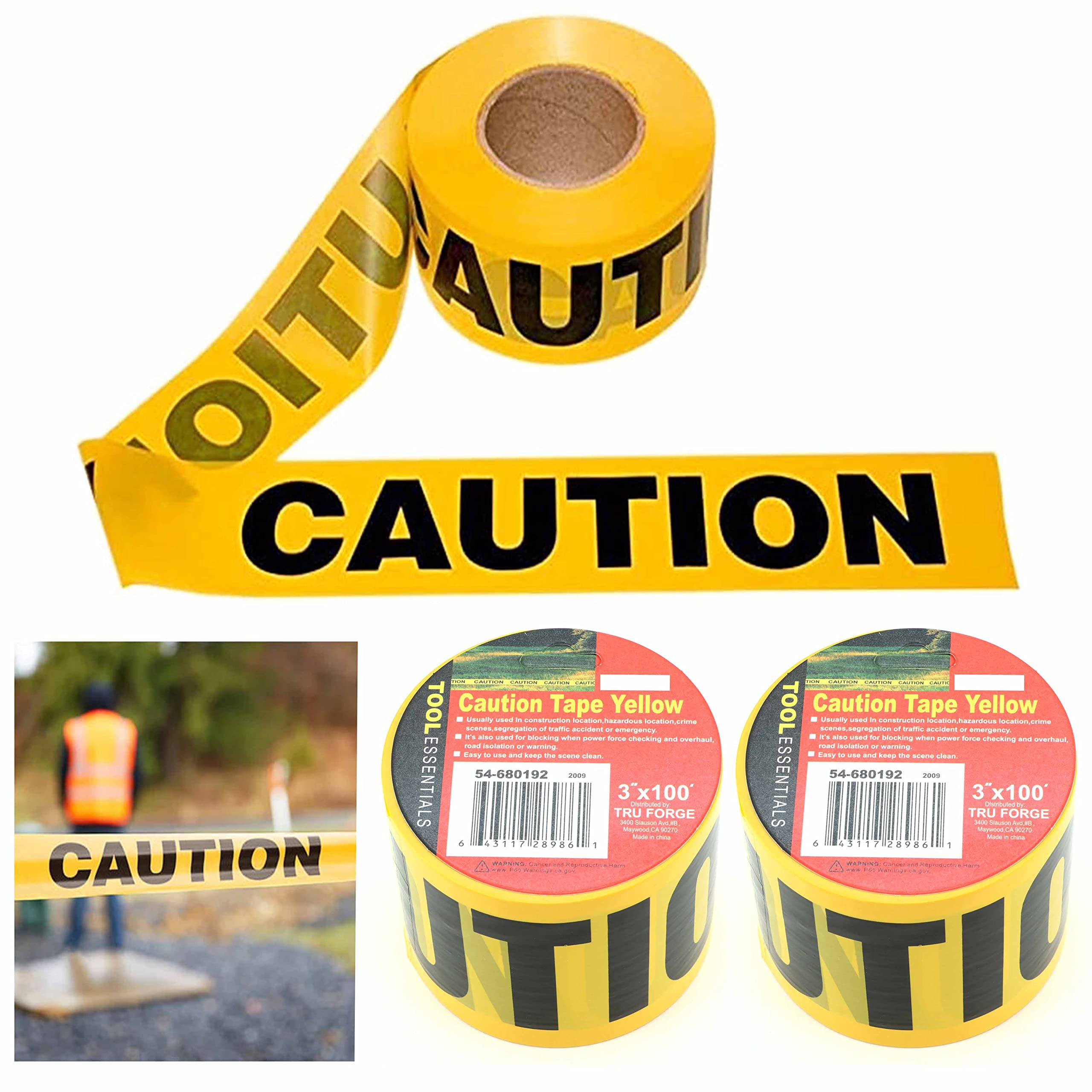 Amazon.com: 2 Rolls Safety Caution Tape 3