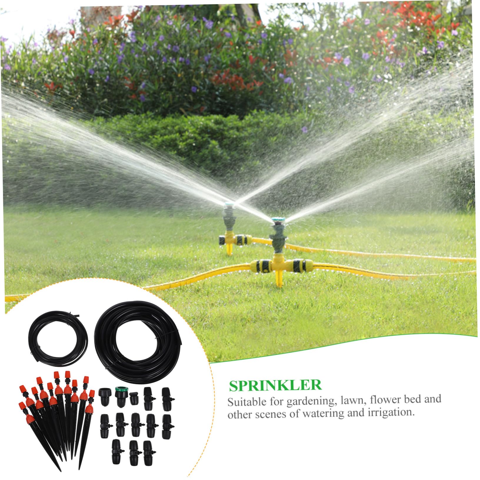 Gatuida Irrigatore da Giardino a Goccia Nebulizzazione Automatica per e Serra Kit di Irrigazione con Timer Gocciolatori e Nebulizzatori per Piante da Esterno e Patio