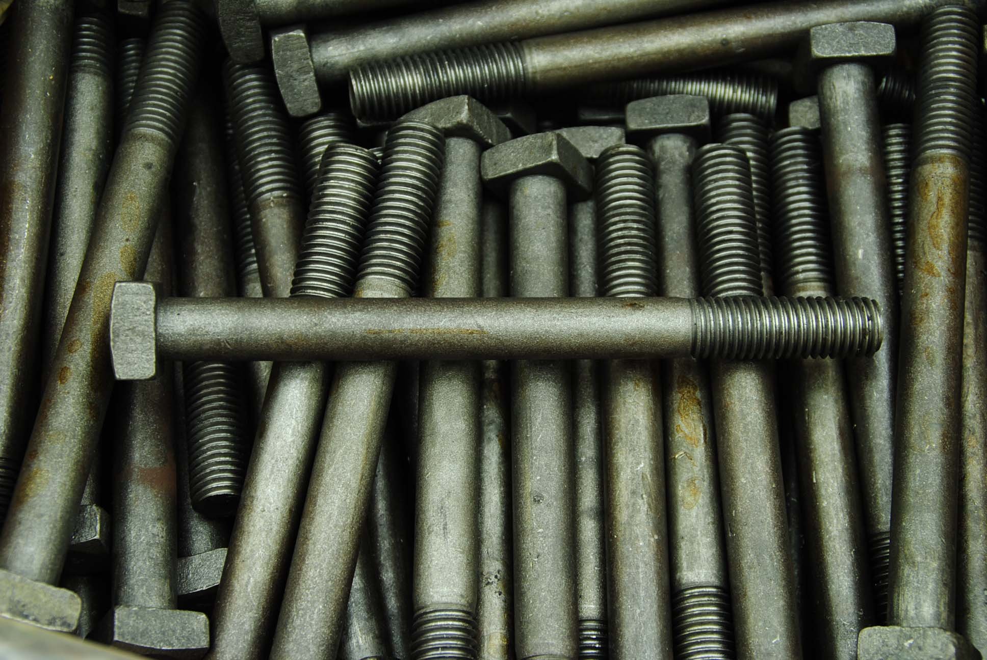 (10) Square Head 5/8-11 x 7 Bolts Unplated A307 15/16" Sq