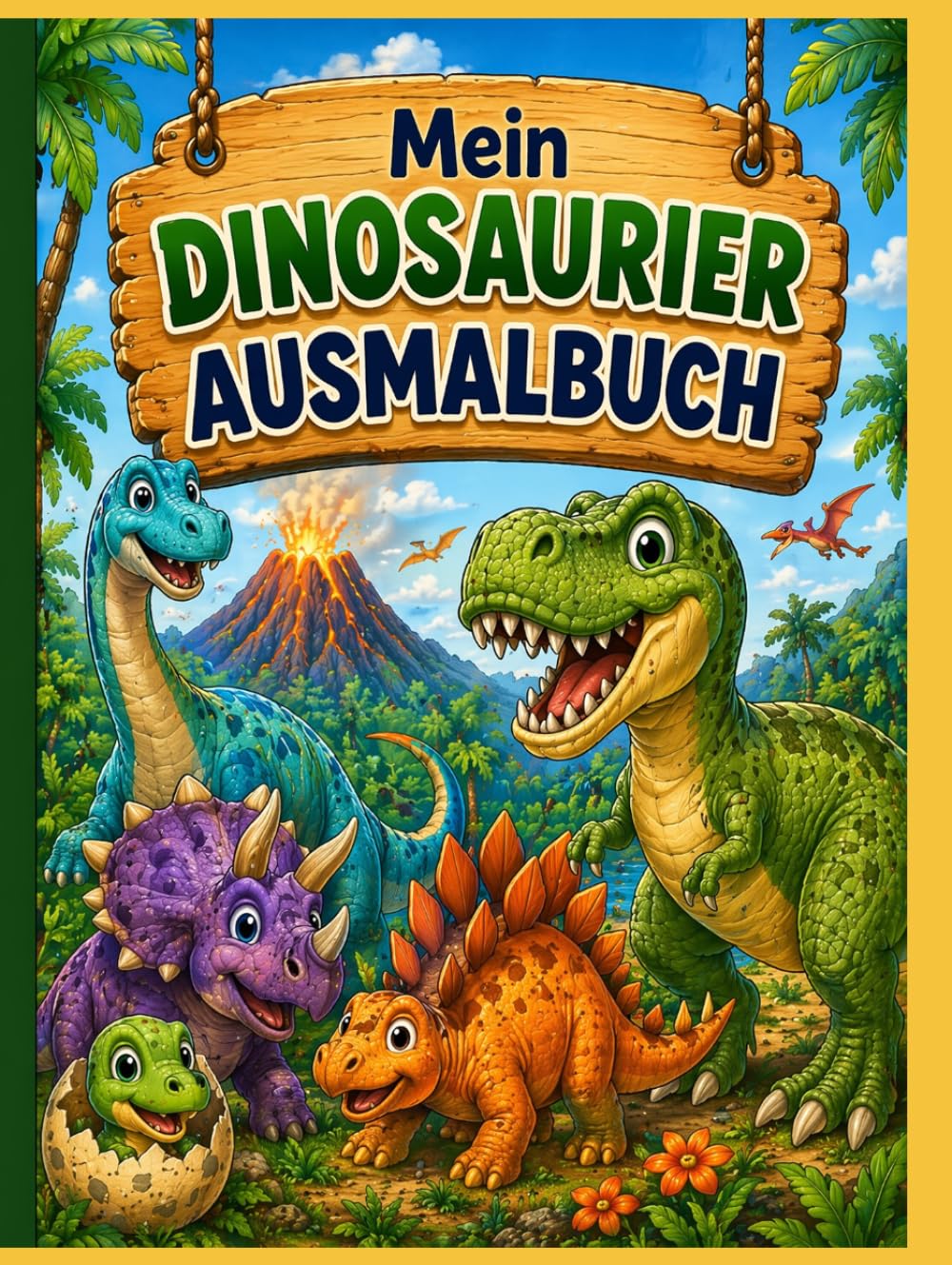 Mein Dinosaurier Ausmalbuch: Ausmalbuch für Kinder