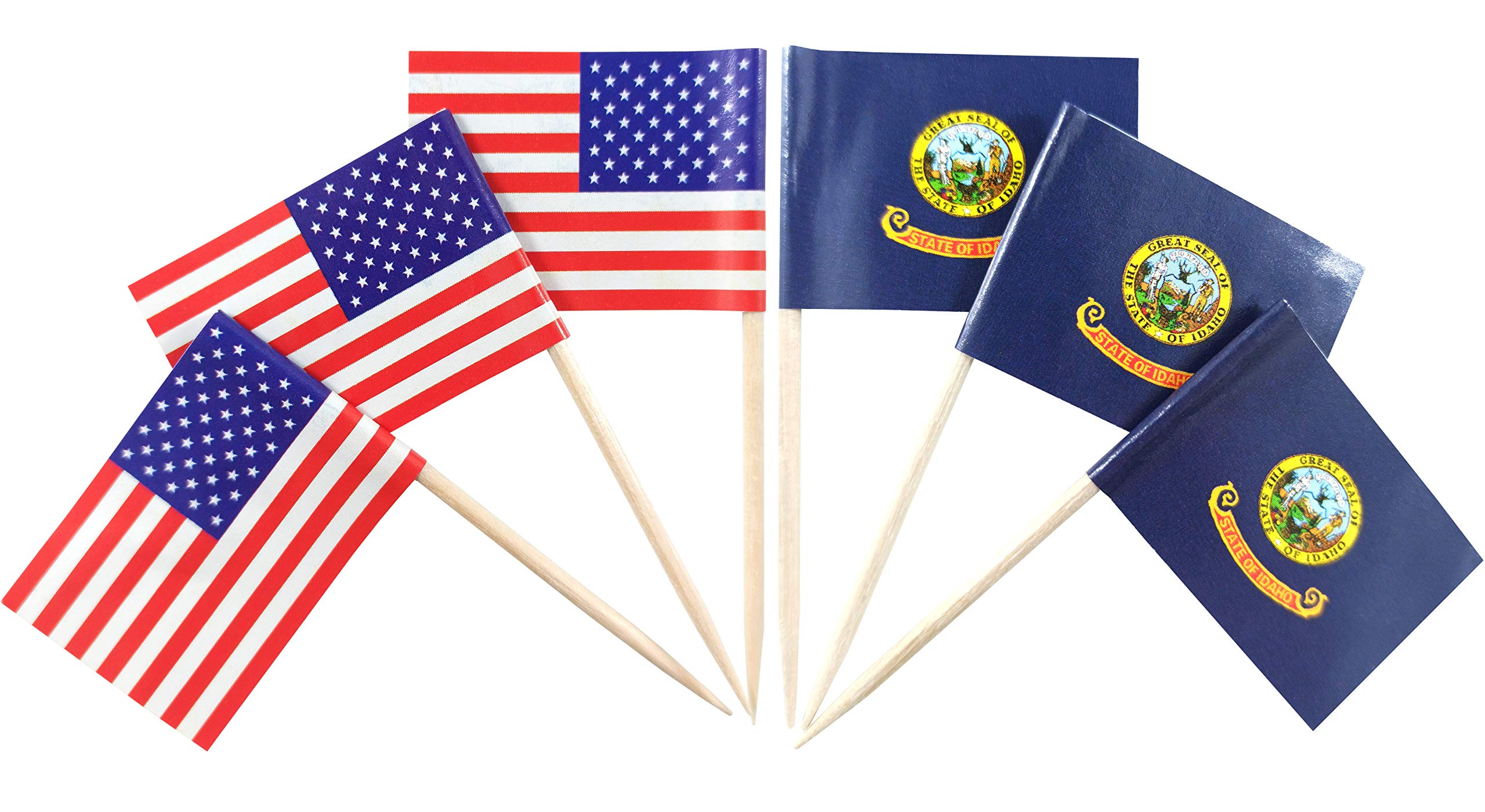 Buy JBCD 200 Pcs American and Idaho Cupcake Toppers Decorations, USA