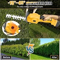 Roadtime 2in1 Akkumulátoros Sövényvágó és Fűnyíró 60° Állítható Elektromos Kerti Olló DeWalt 20V 6