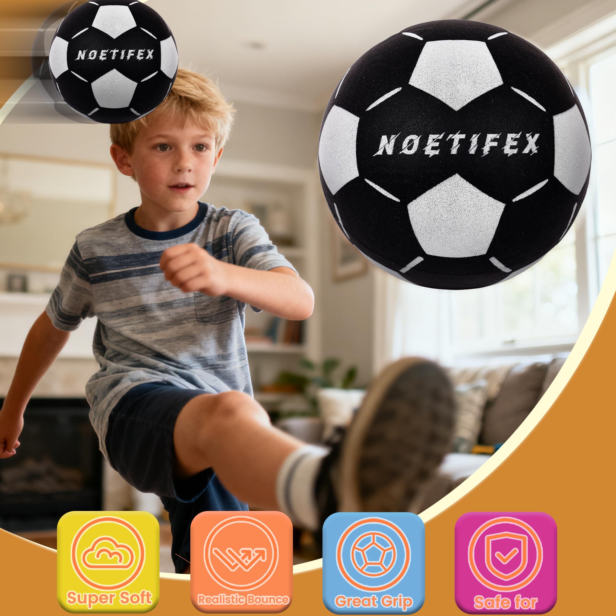 Amazon.co.jp: Noetifex サイレントサッカーボール サイズ4 屋内