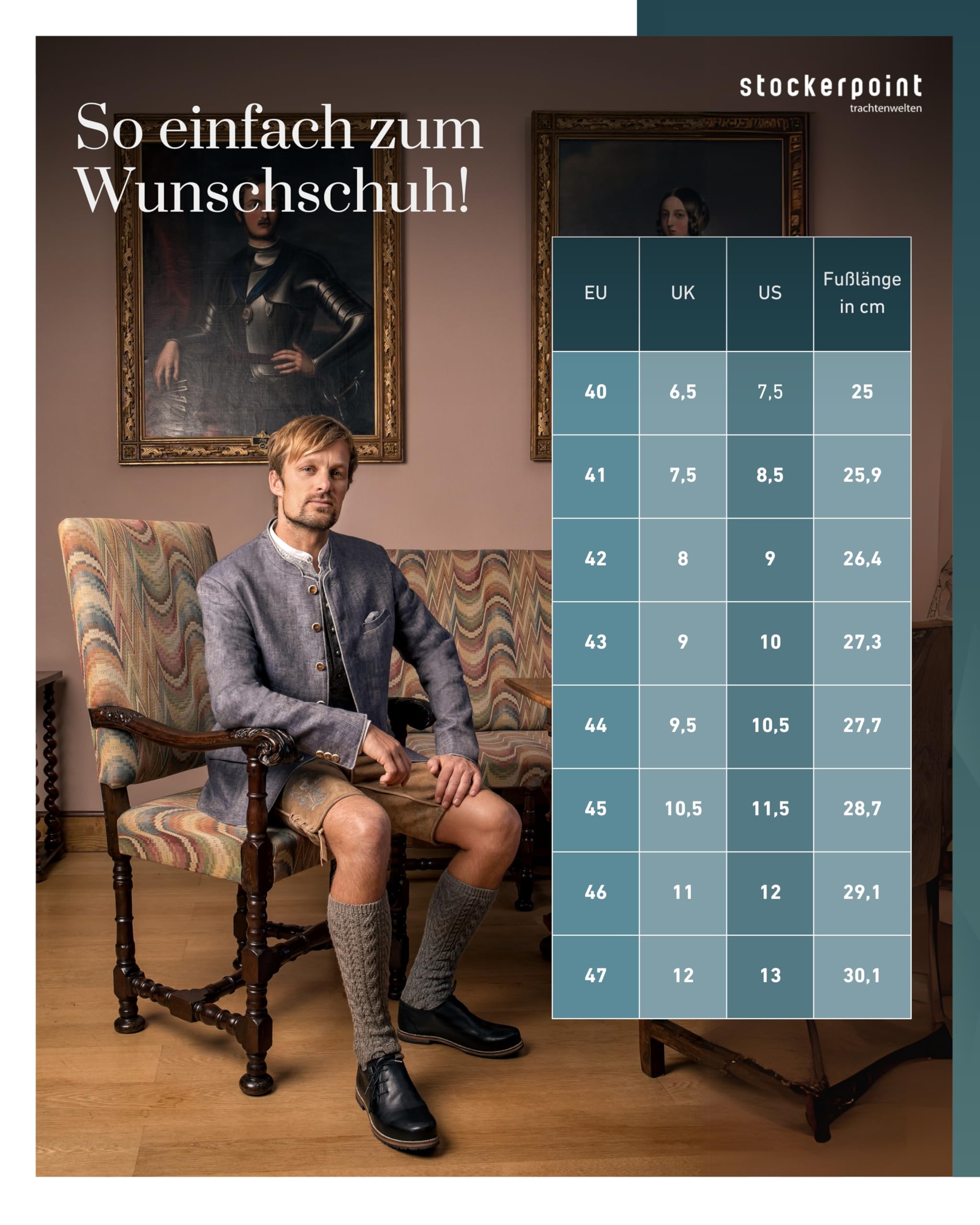 Stockerpoint Herren Haferlschuhe Tailor I Größe 40-47 I Trachtenschuhe aus hochwertigem Leder I Optimale Passform & traditionelles Design I Ideal für Trachten & Festlichkeiten