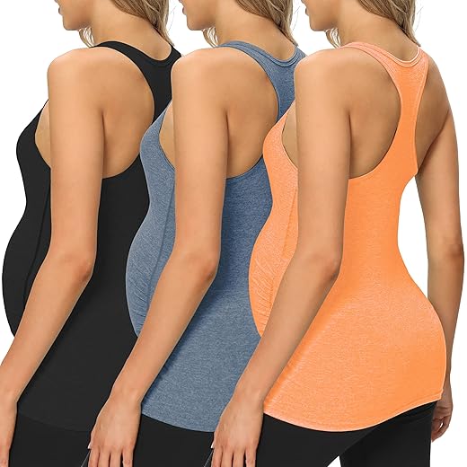 Racerback Maternity Tank with Side Ruching