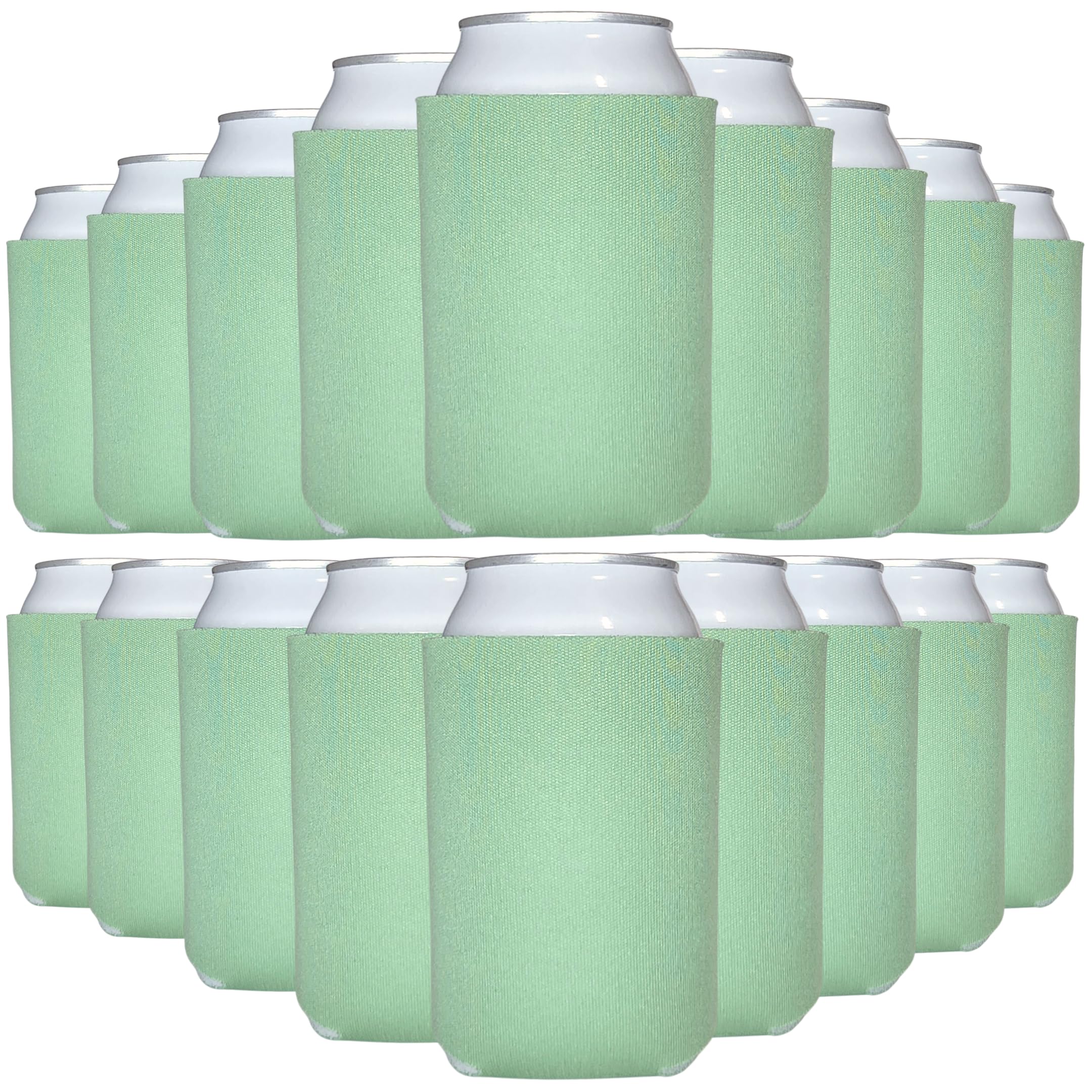 TahoeBay Bulk Blank Beer Can Cooler Sleeves (100-Pack) Sublimation Blanks for Vinyl Plain Soft Foam Can Sleeves Coolers for Soda Cans & Bottles Black,