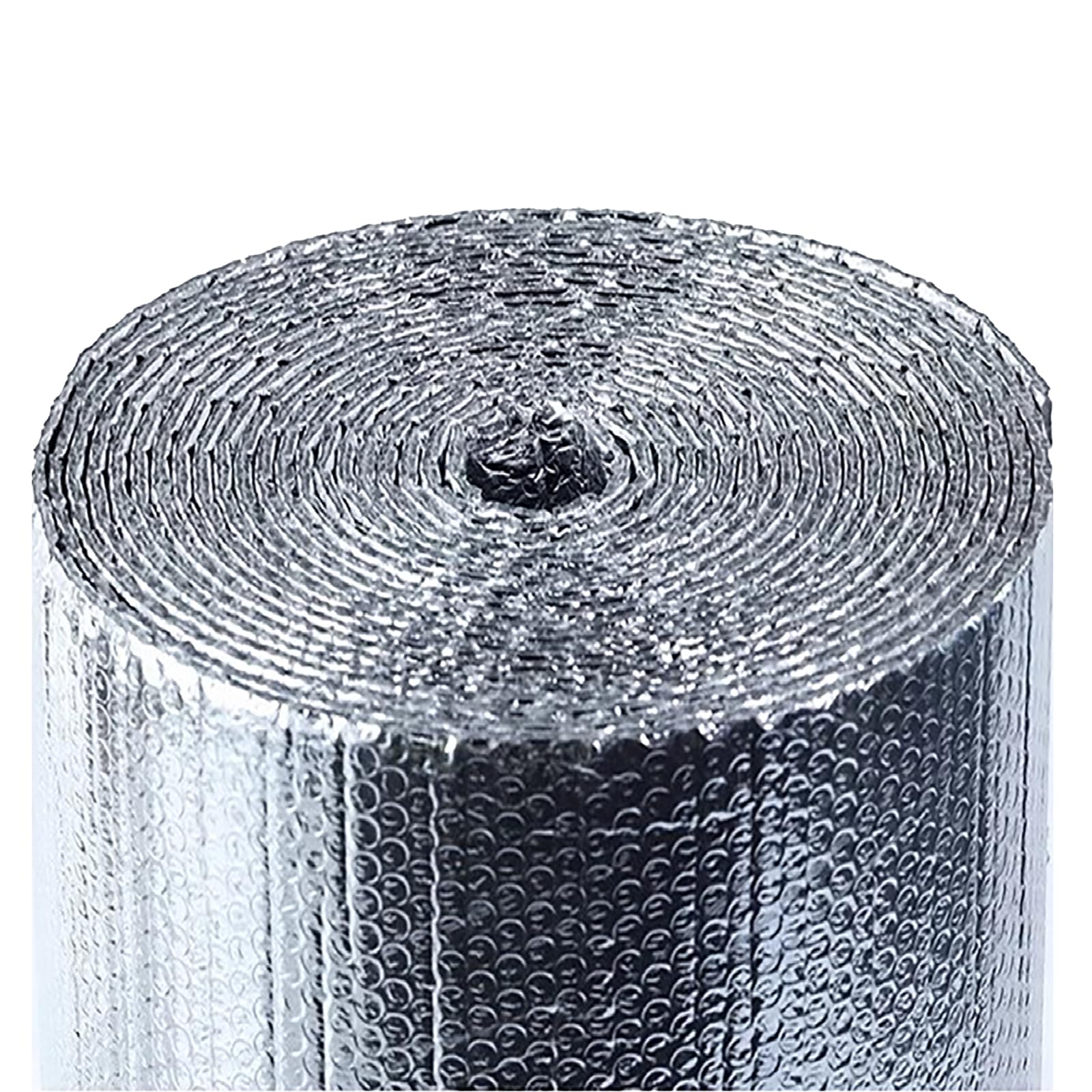 Film Isolant Bulle D’Aluminium Double Couche Autocollant Rouleau Protection Solaire étanche Isolation Thermique pour Voiture Mur Grenier Toit Abri Camping Maison (1 * 5m(39.3in*16.4ft))
