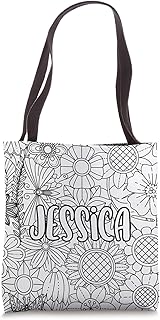 Jessica Personalized Name Color Your Own Craft gift Tote Bag
