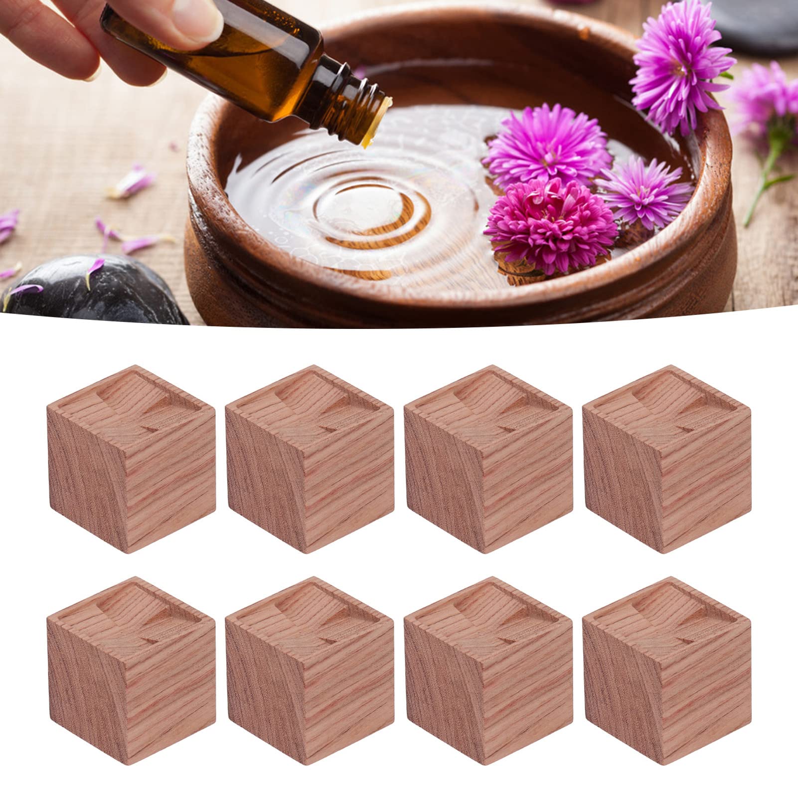 Clip Difusor de Aceite Esencial de Palisandro Natural para Coche – Difusor de Ventilación de Madera Portátil para Coche, Dormitorio, Armario, Oficina – Aromaterapia Ecológica con Vetas de