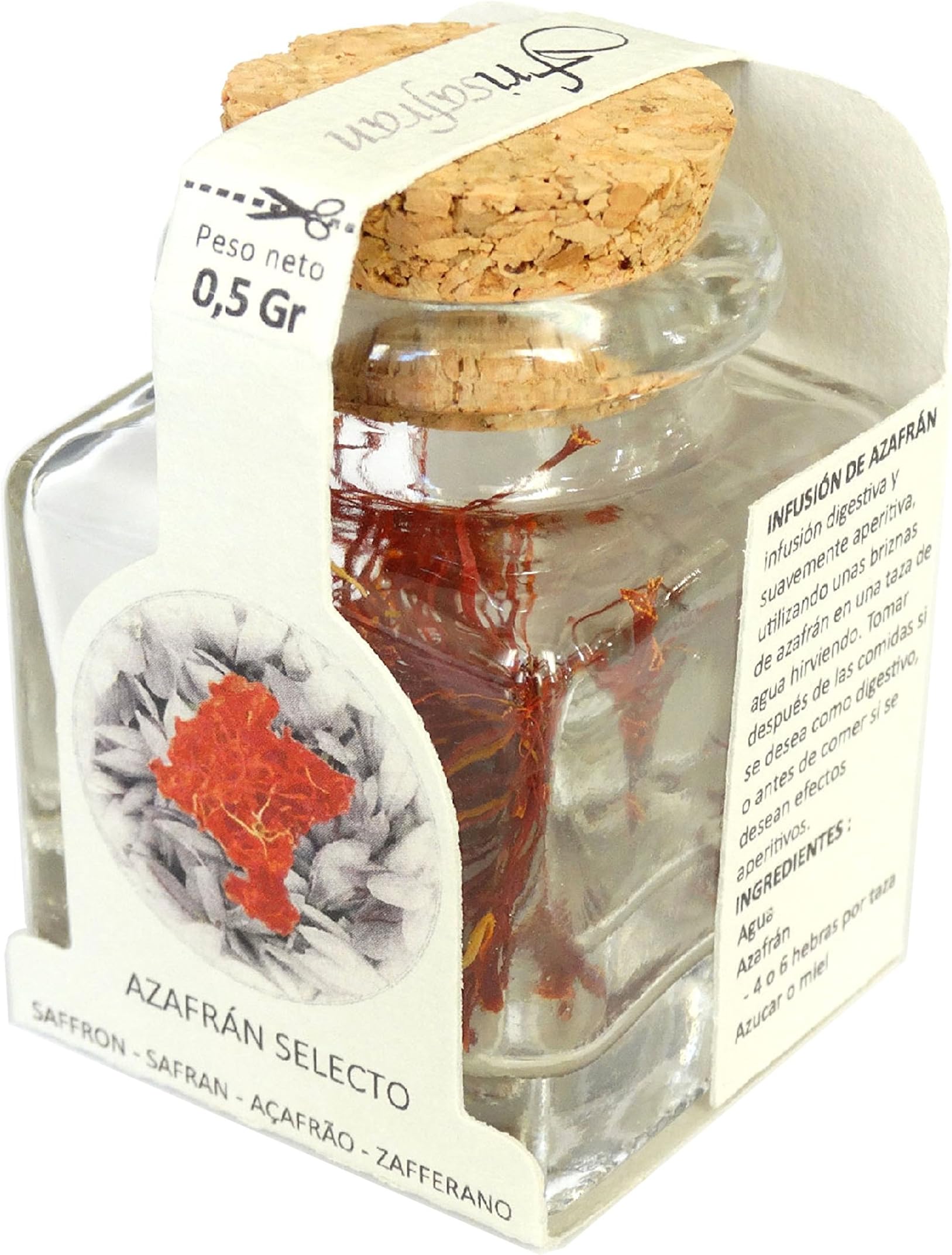 FRISAFRAN - Spanish Saffron Strand / Glass jar (0,5Gr)
