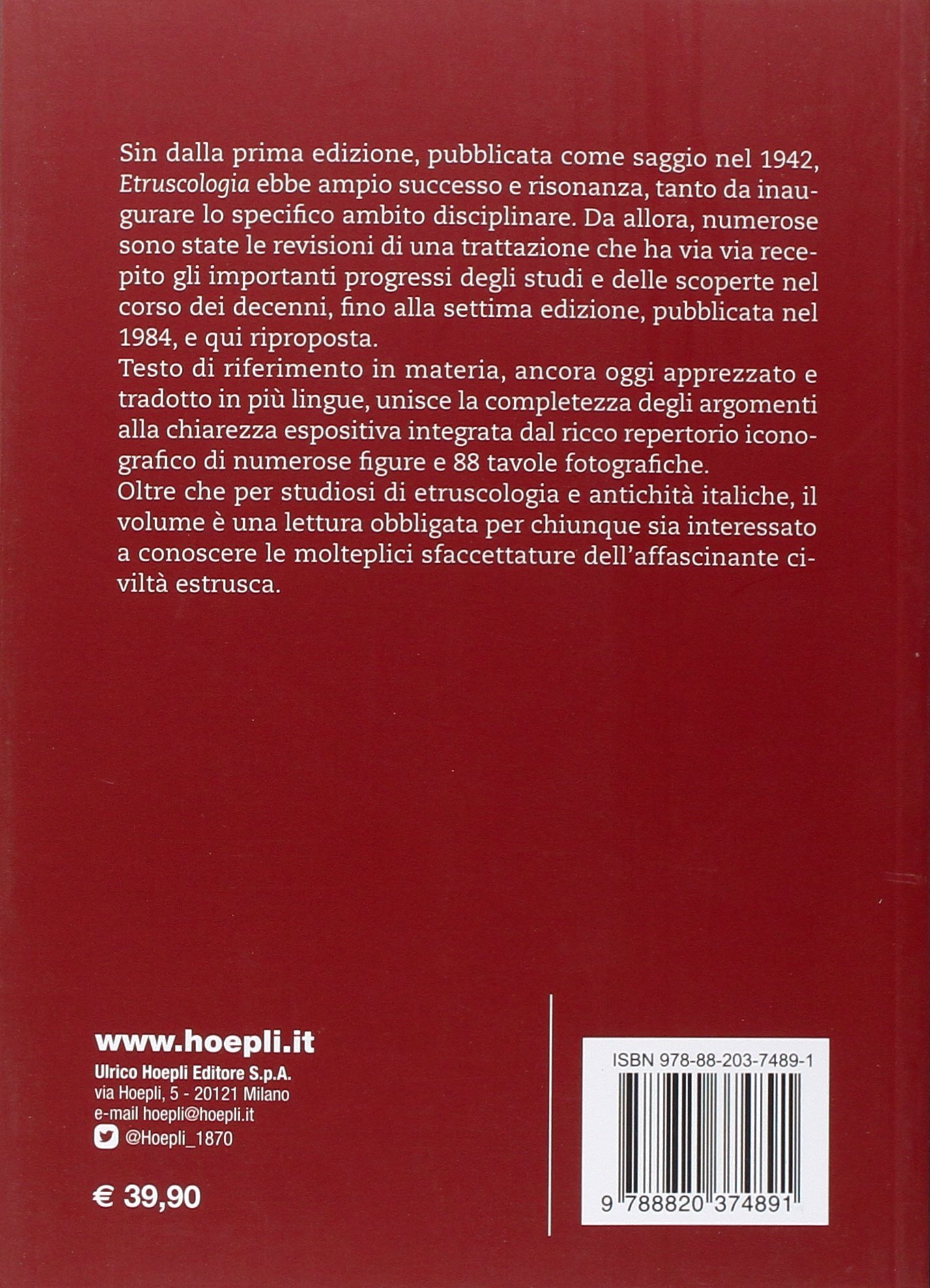 ETRUSCOLOGIA (Storia, filosofia e religione)
