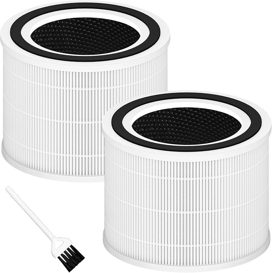 Core 300 Replacement Filter for LEVOIT Core 300, Core 300S and Core 300-P Air Purifier, 3-in-1 H13 True HEPA Filter Replacement, Compared to Part # Core 300-RF, 2 Pack, White