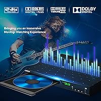 Vista 4 de Reproductor de Blu Ray y DVD, reproductor de disco Blu-ray Full HD con CD, fácil de conectar y fácil de usar, reproductor de DVD de cine en casa