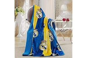 Real Madrid Silk Touch Sherpa Lined Throw Blanket 50x60