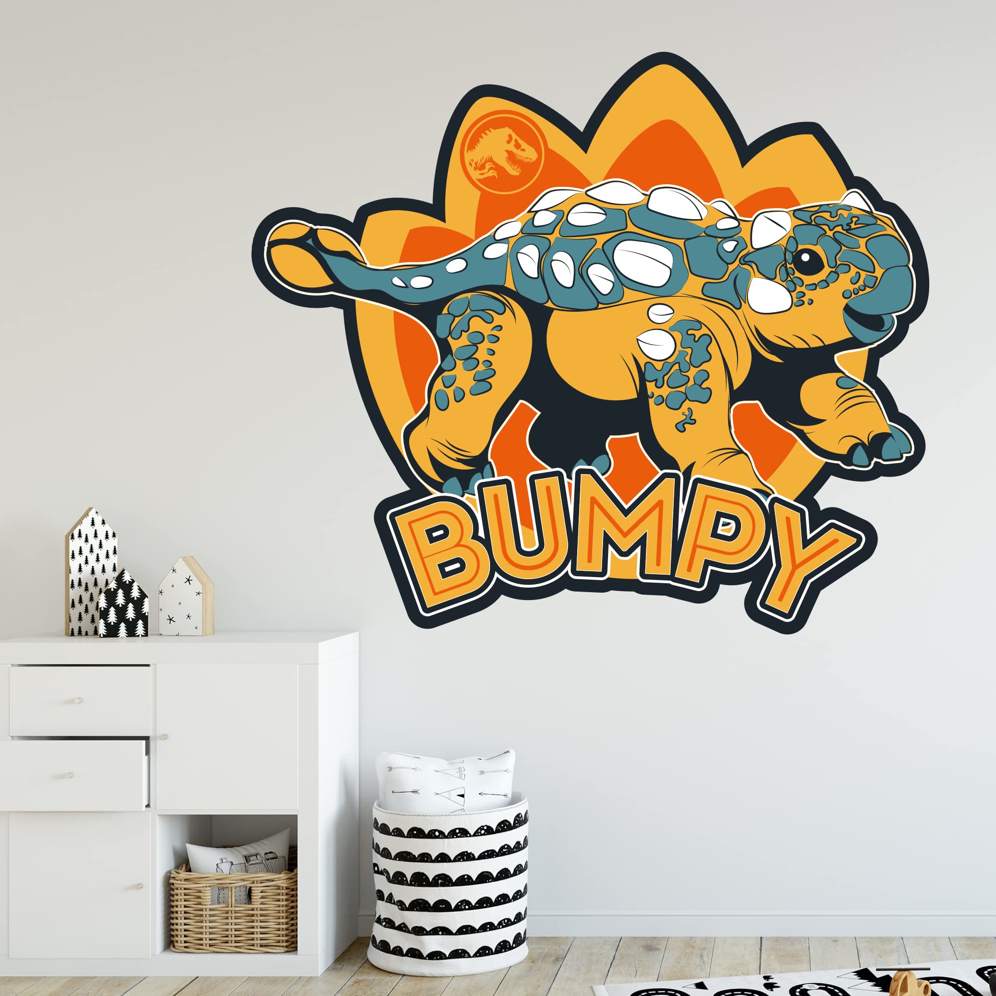 Themed Jurassic World Camp Cretaceous Wall Sticker - Bumpy Icon Wall Decal Art (60Cm Width X 50Cm Height)
