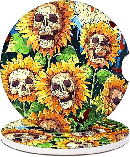 Miniatura 21 de Portavasos para automóvil, posavasos de cerámica absorbente para atardecer de montaña, portavasos para bebidas, accesorios de automóvil para mujeres