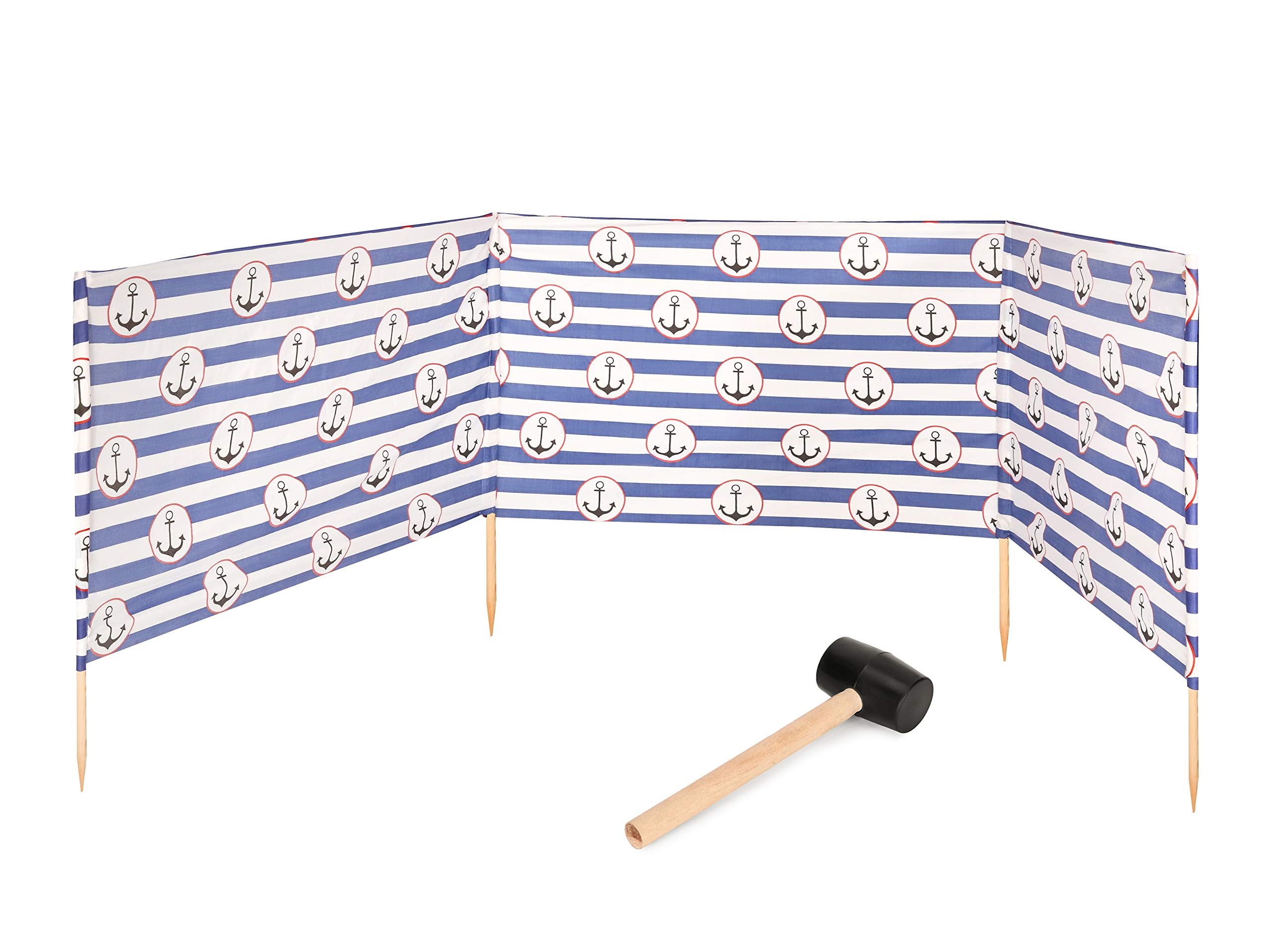 Garronda Strand Windschutz Sichtschutz 4m lang Plus Gummihammer GAEX001