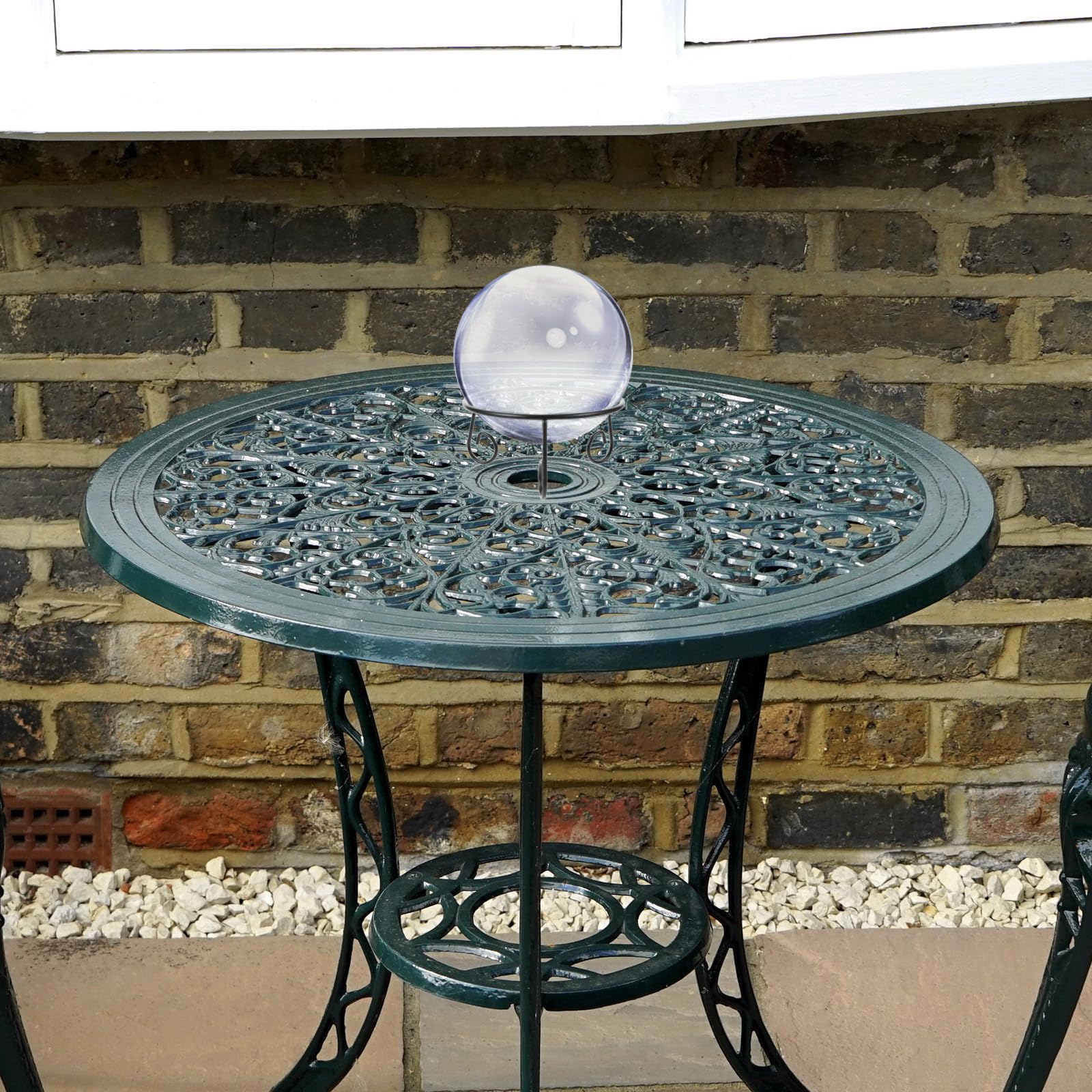 CALLARON Gartenkugelständer aus Schwarzem Metall für Terrasse und Außenbereich mit Einfacher Montage und Vielseitiger Befestigung als Stabile Halterung für Gartenkugeln