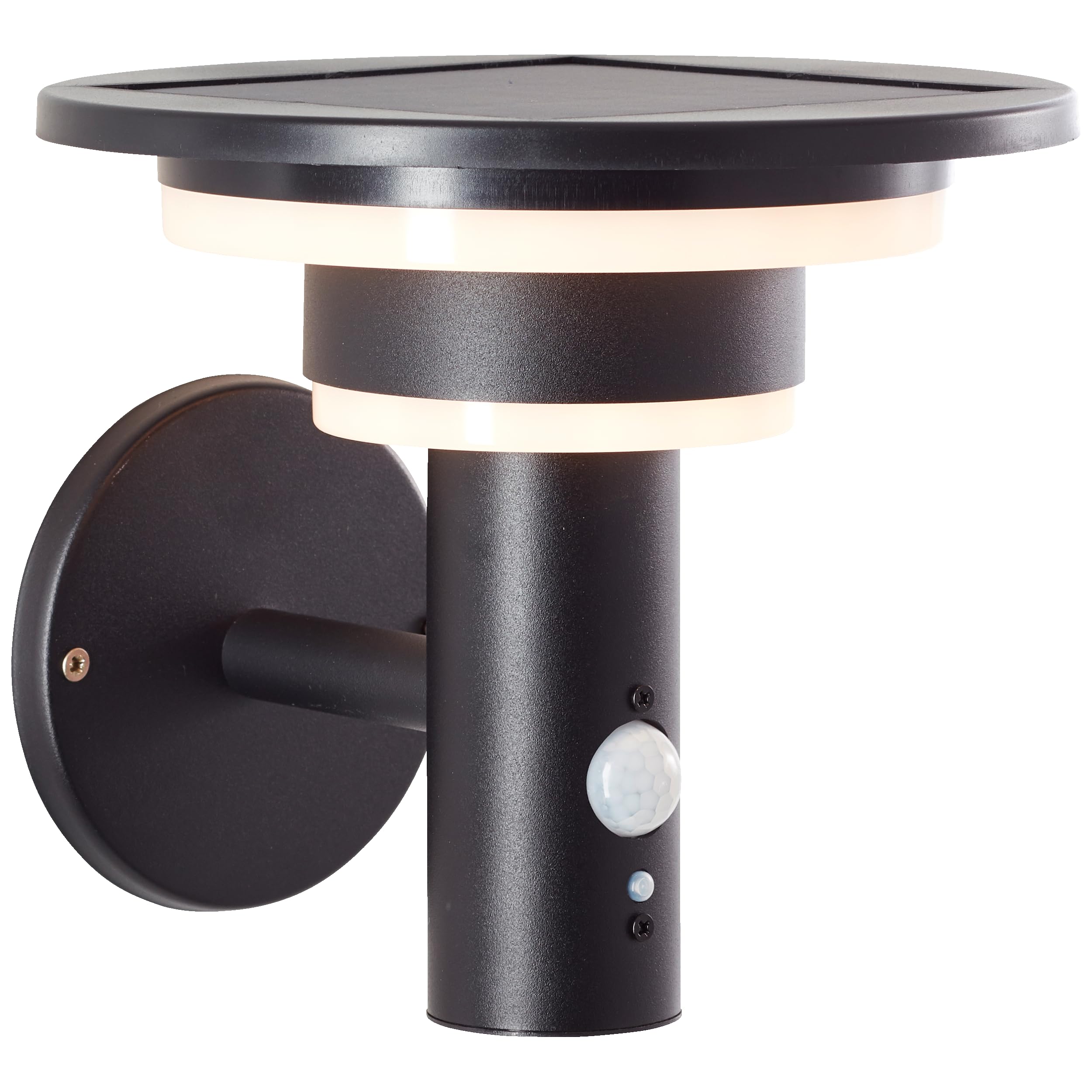 Lightbox LED Außen Wandlampe mit Solar & Bewegungsmelder - moderne Outdoor