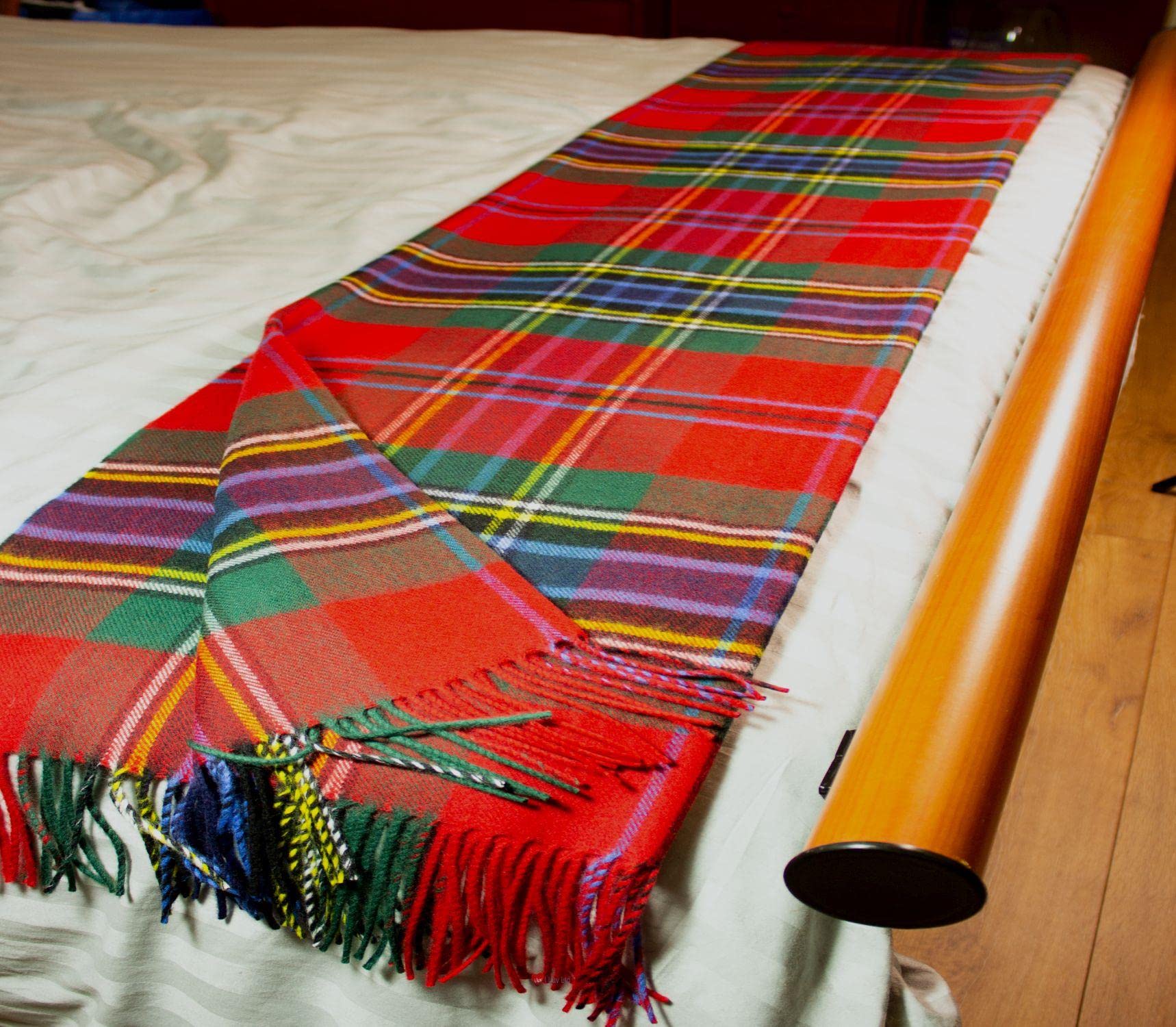 100% Lammwolle Karierte Warme und Weiche Decke Werfen Schottisch Tartan Maclean Duart Reisedecke Plaid Picknick Teppich