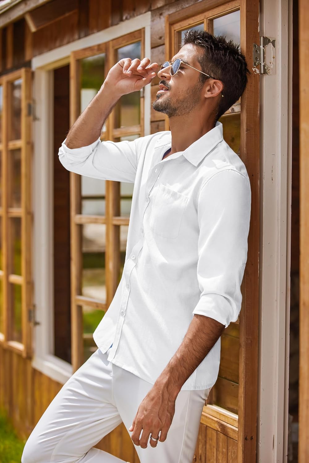 COOFANDY Men's Oxford Shirt Long Sleeve Casual Button Down Shirts Regular Fit Dress Shirts - Image 2